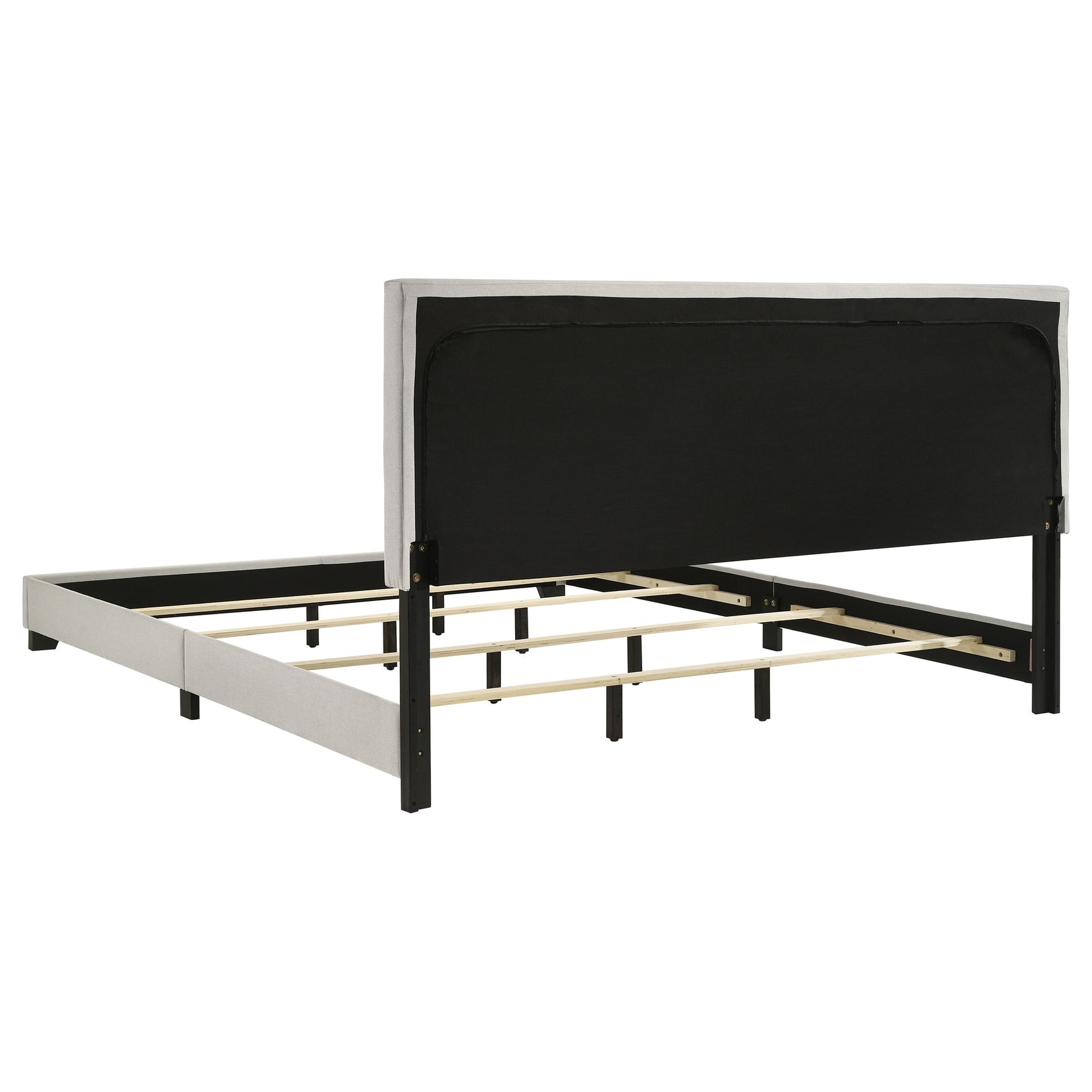 Dorian Fabric Upholstered California King Panel Bed Cream - Tampa Furniture Outlet