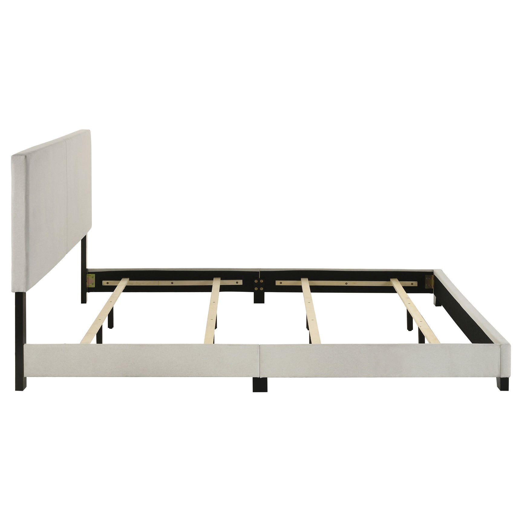 Dorian Fabric Upholstered California King Panel Bed Cream - Tampa Furniture Outlet