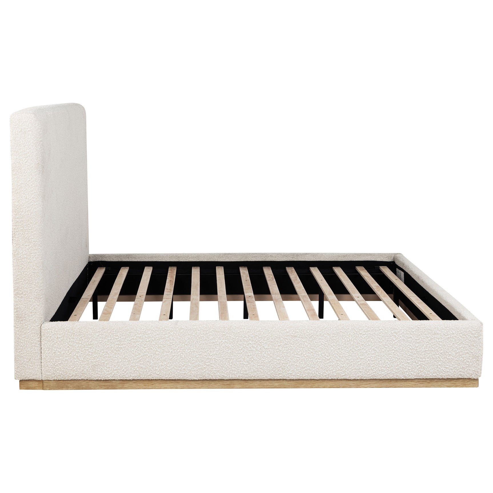 Knox Upholstered EASTERN KING Panel Bed Cream - Tampa Furniture Outlet