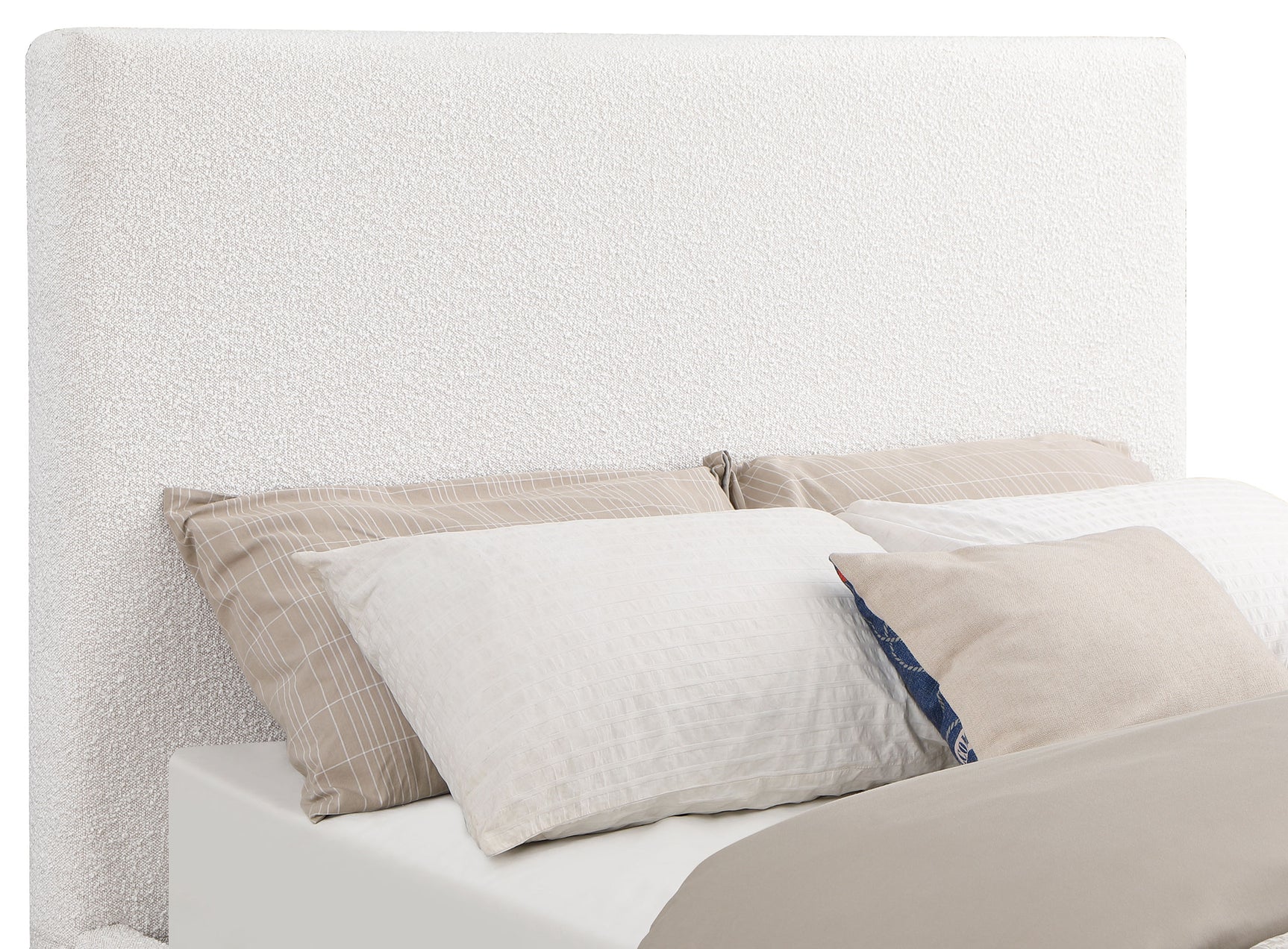 Knox Upholstered Queen Panel Bed Cream - Tampa Furniture Outlet