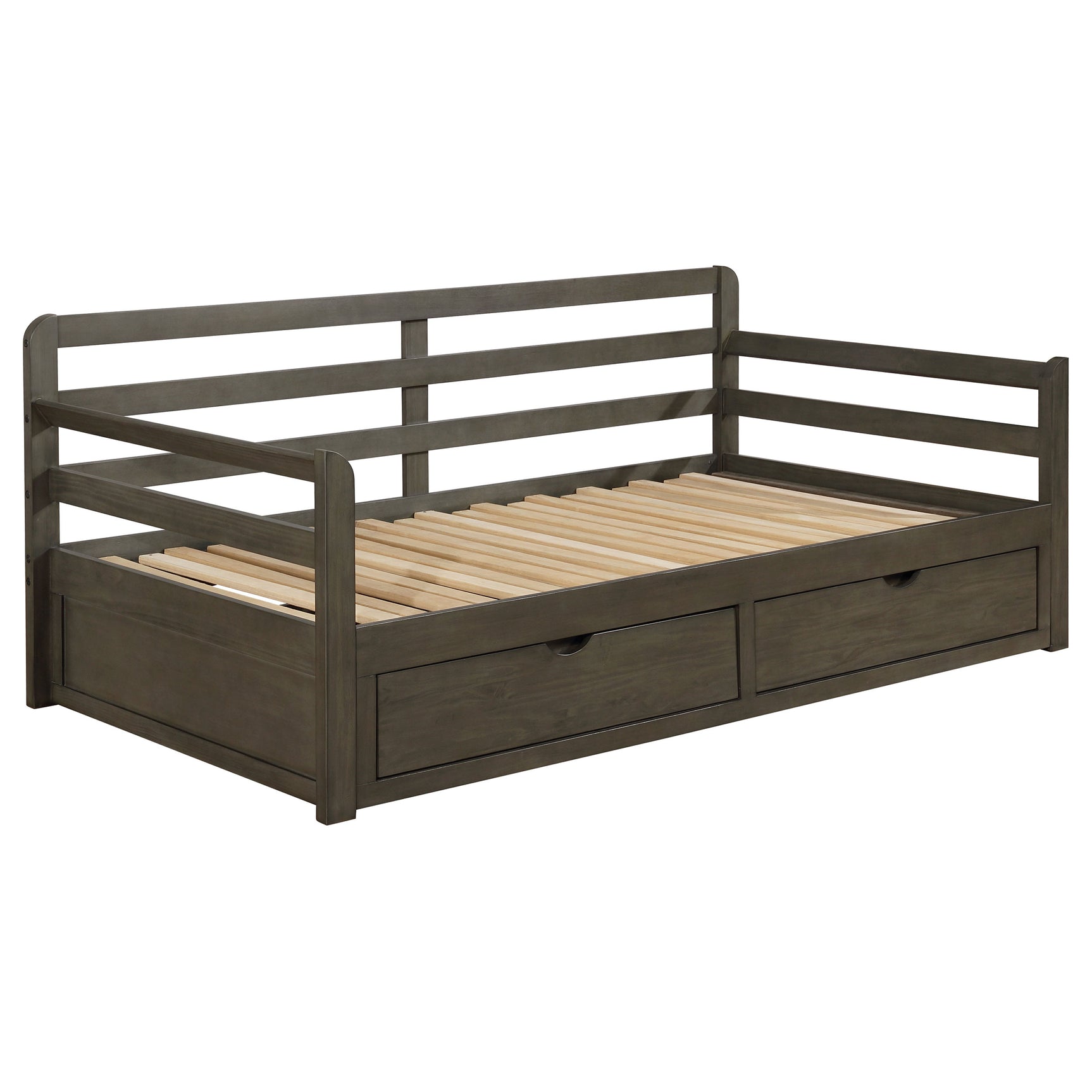 Sorrento 2-drawer Twin XL Daybed with Extension Trundle Grey - Tampa Furniture Outlet