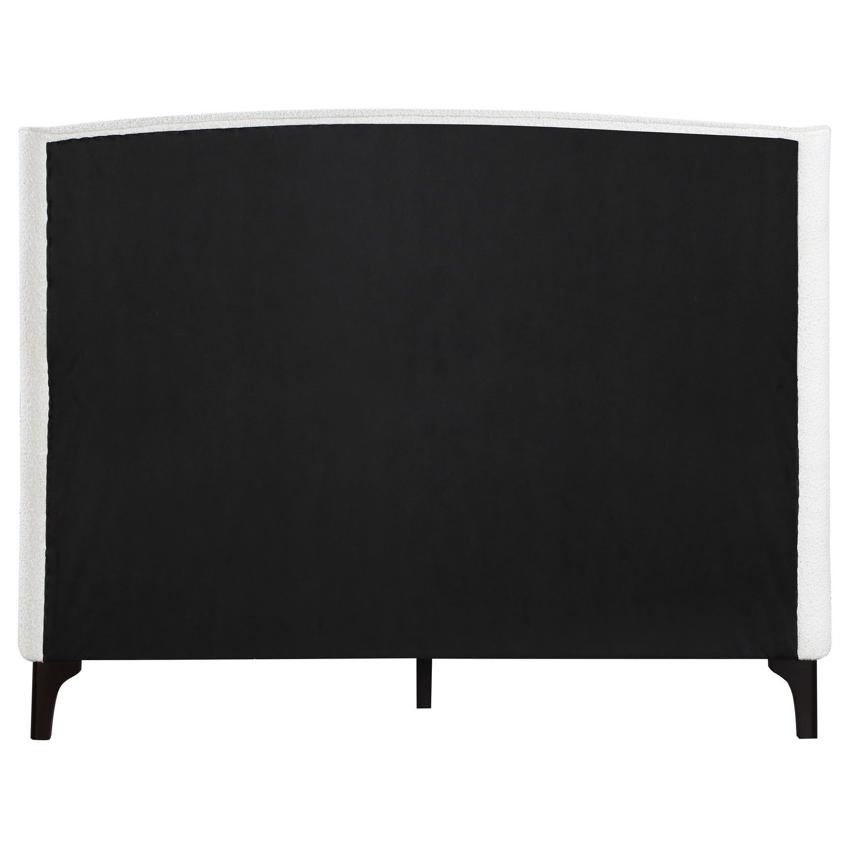 Mosby Upholstered Eastern King Wingback Bed Snow - Tampa Furniture Outlet
