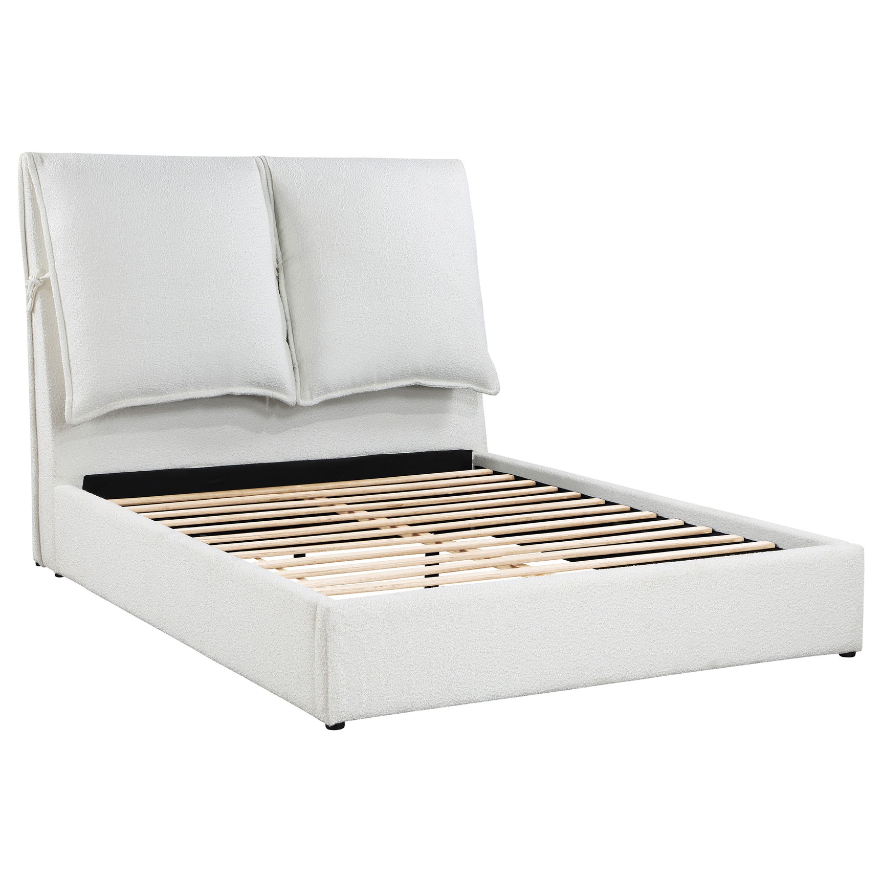 Tampa Furniture Outlet - Coaster - Gwendoline Upholstered Queen Panel Bed White - 306040Q