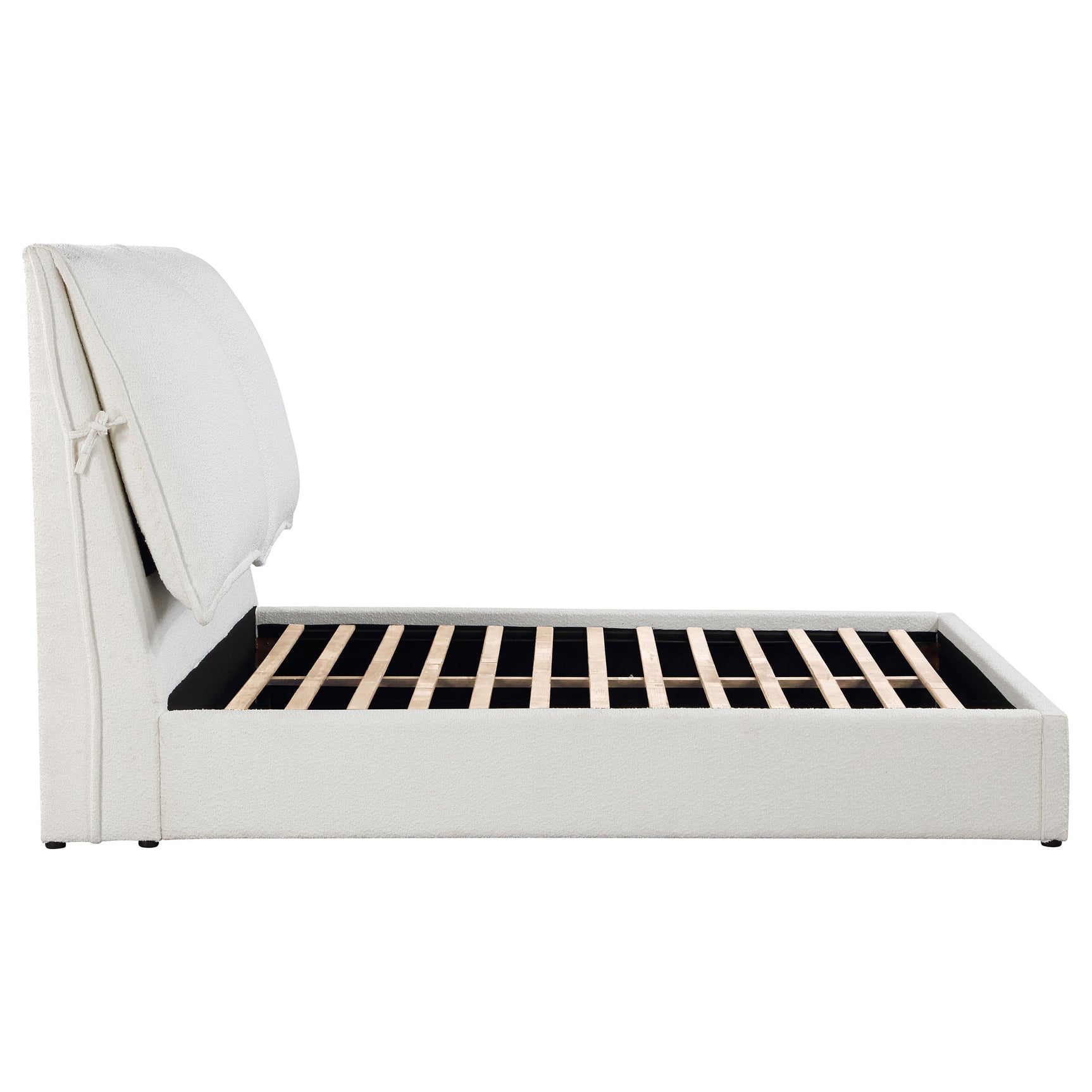 Gwendoline Upholstered Queen Panel Bed White - Tampa Furniture Outlet
