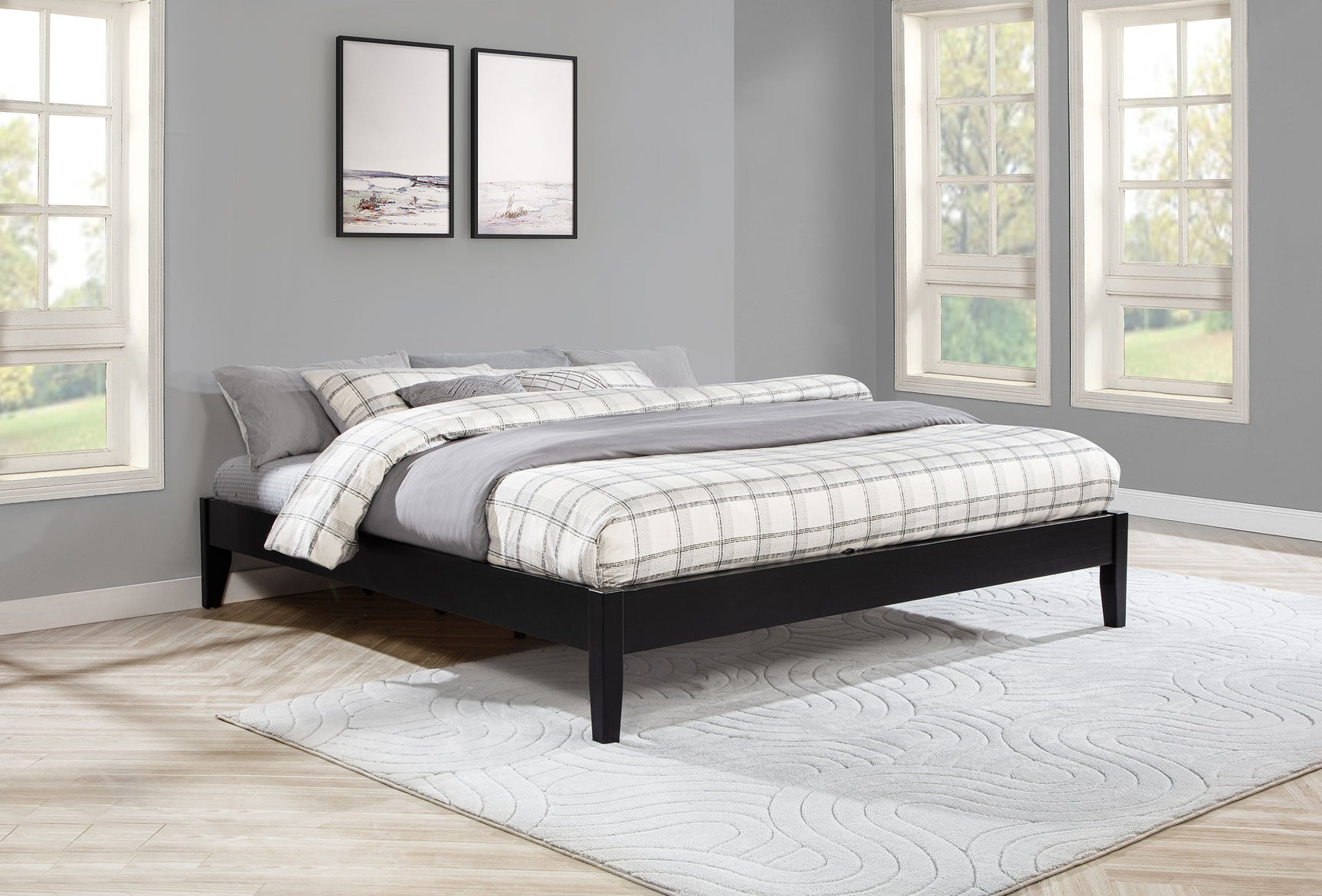 Hounslow California King Universal Platform Bed Black - Tampa Furniture Outlet
