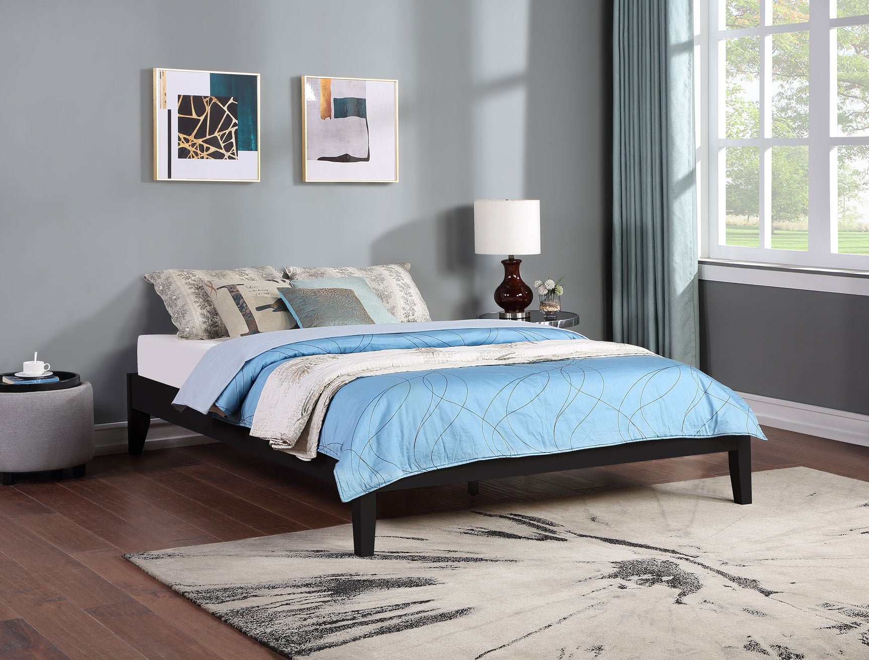 Hounslow Queen Universal Platform Bed Black - Tampa Furniture Outlet