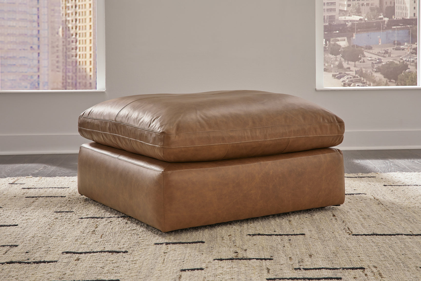 Tampa Furniture Outlet - Ashley Furniture - Emilia Living Room - Oversized Accent Ottoman / Caramel - 3090108