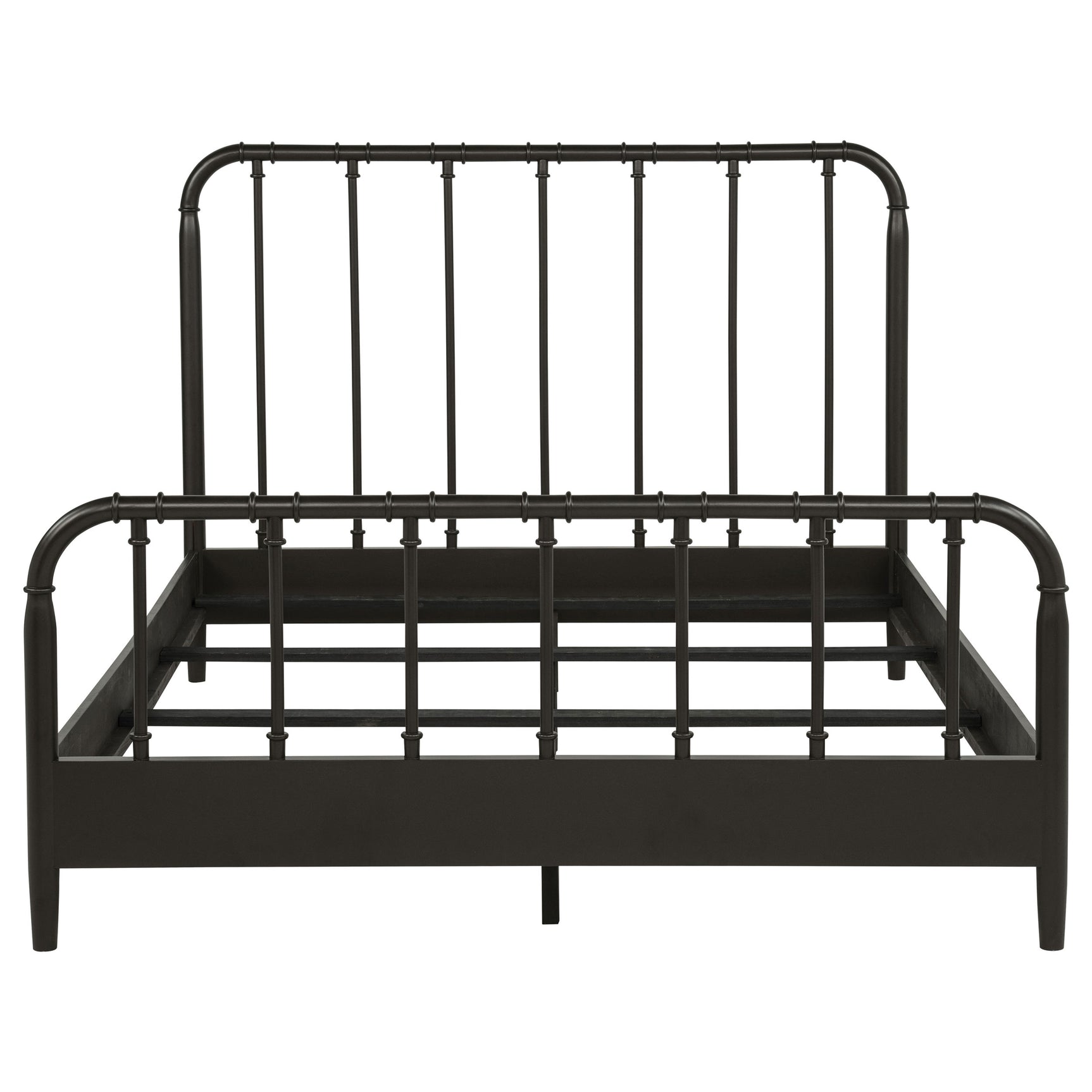 Rocco All Wood Water Pipe Open Frame Queen Bed Dark Bronze
