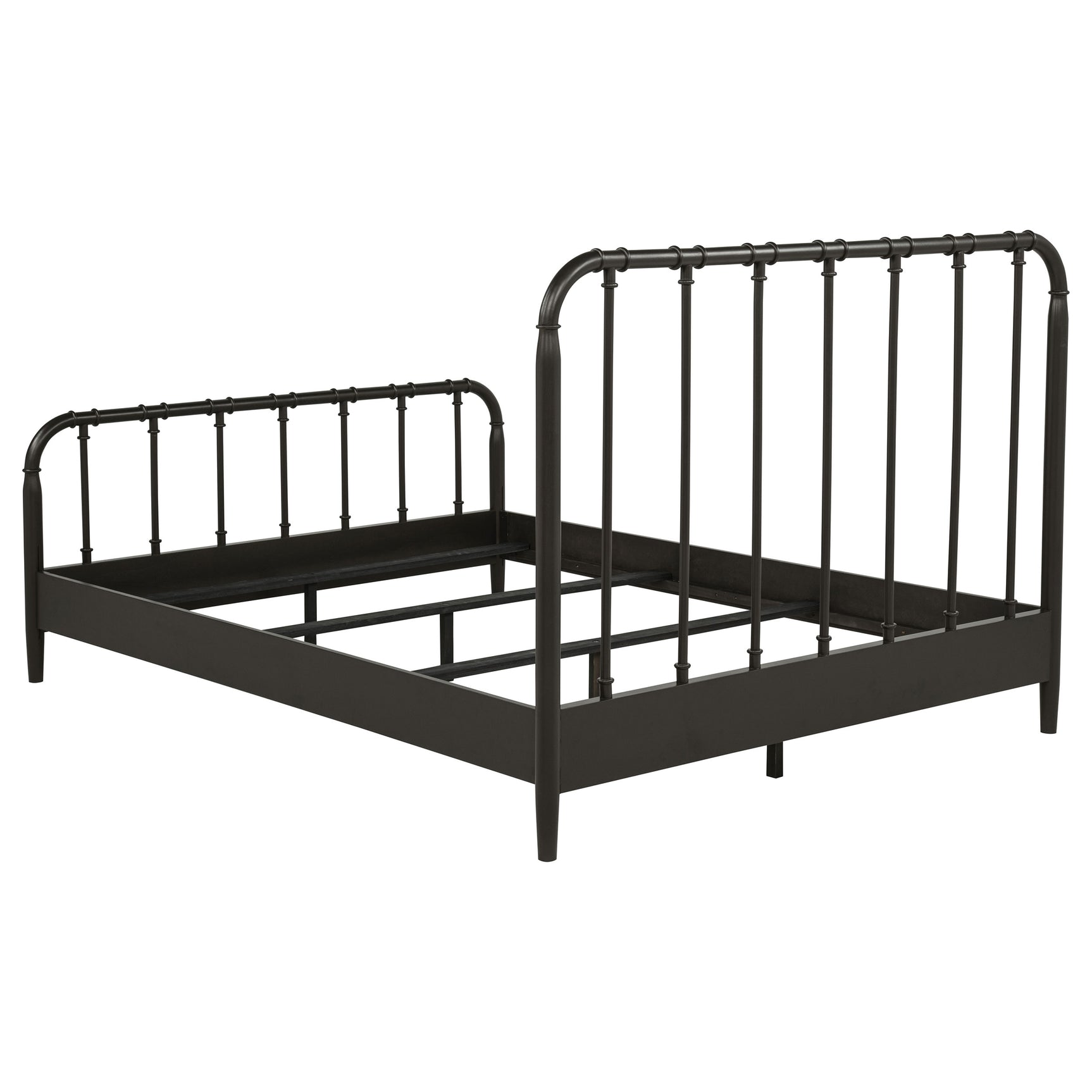 Rocco All Wood Water Pipe Open Frame Queen Bed Dark Bronze