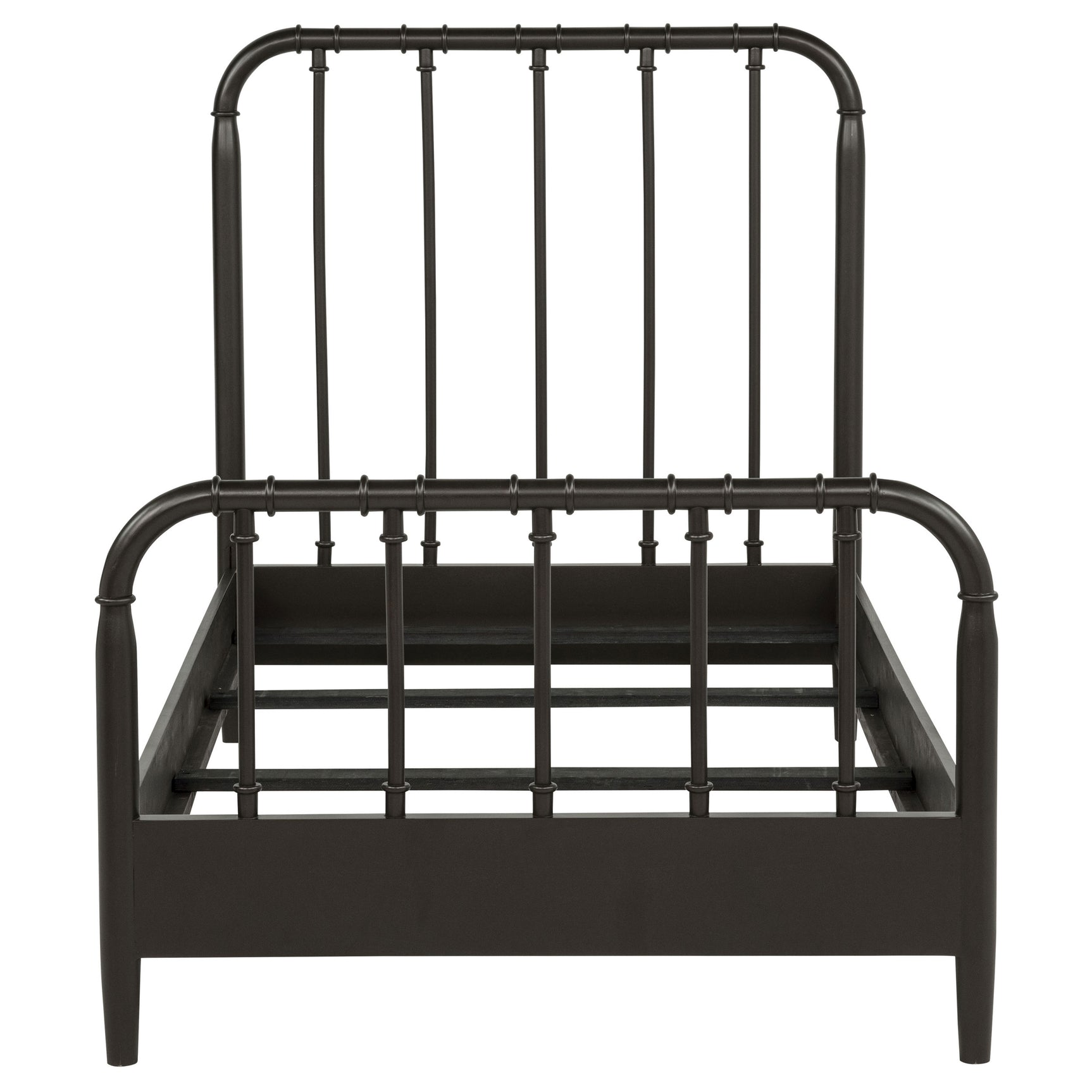 Rocco All Wood Water Pipe Open Frame Twin Bed Dark Bronze