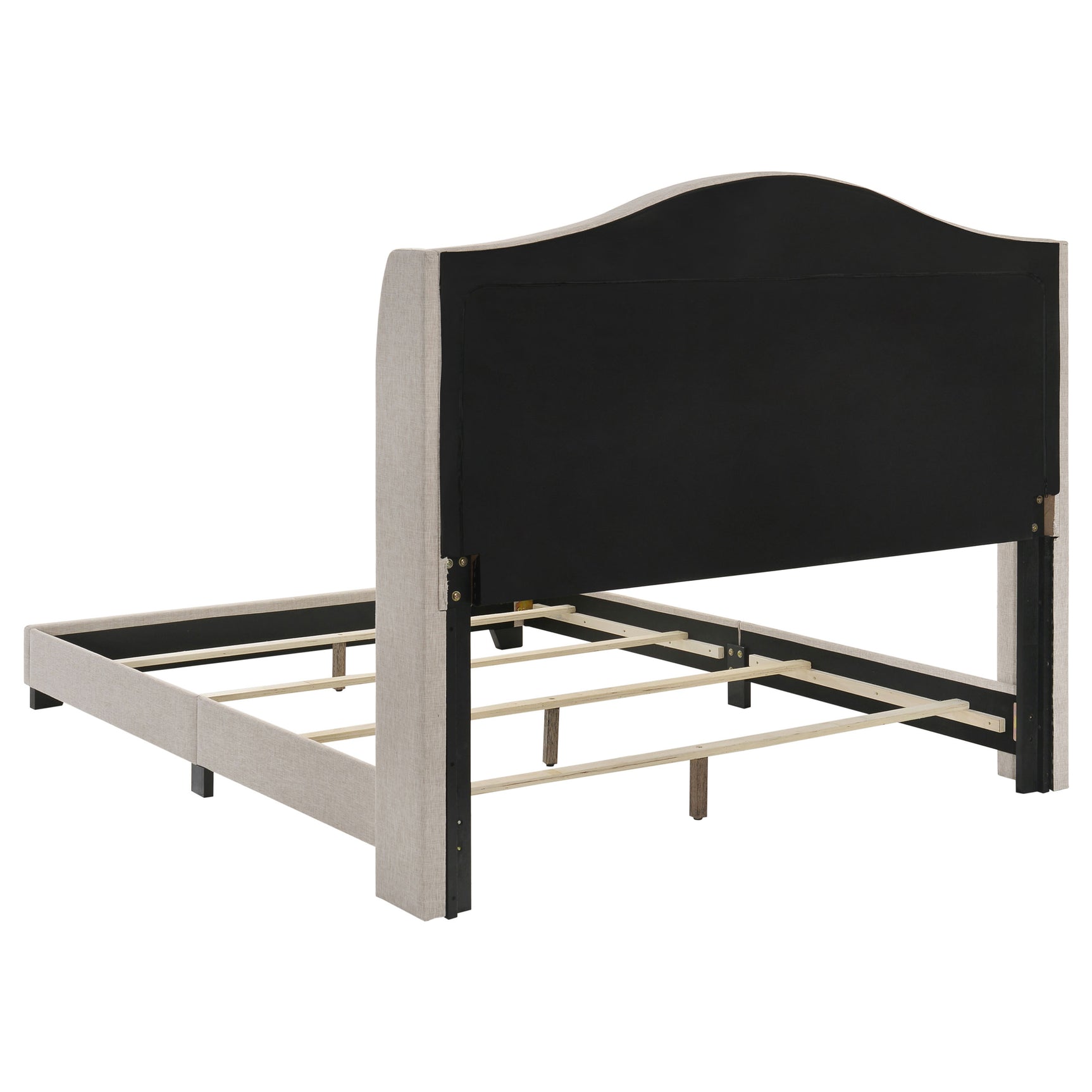 Sonoma Upholstered Queen Wingback Bed Beige - Tampa Furniture Outlet