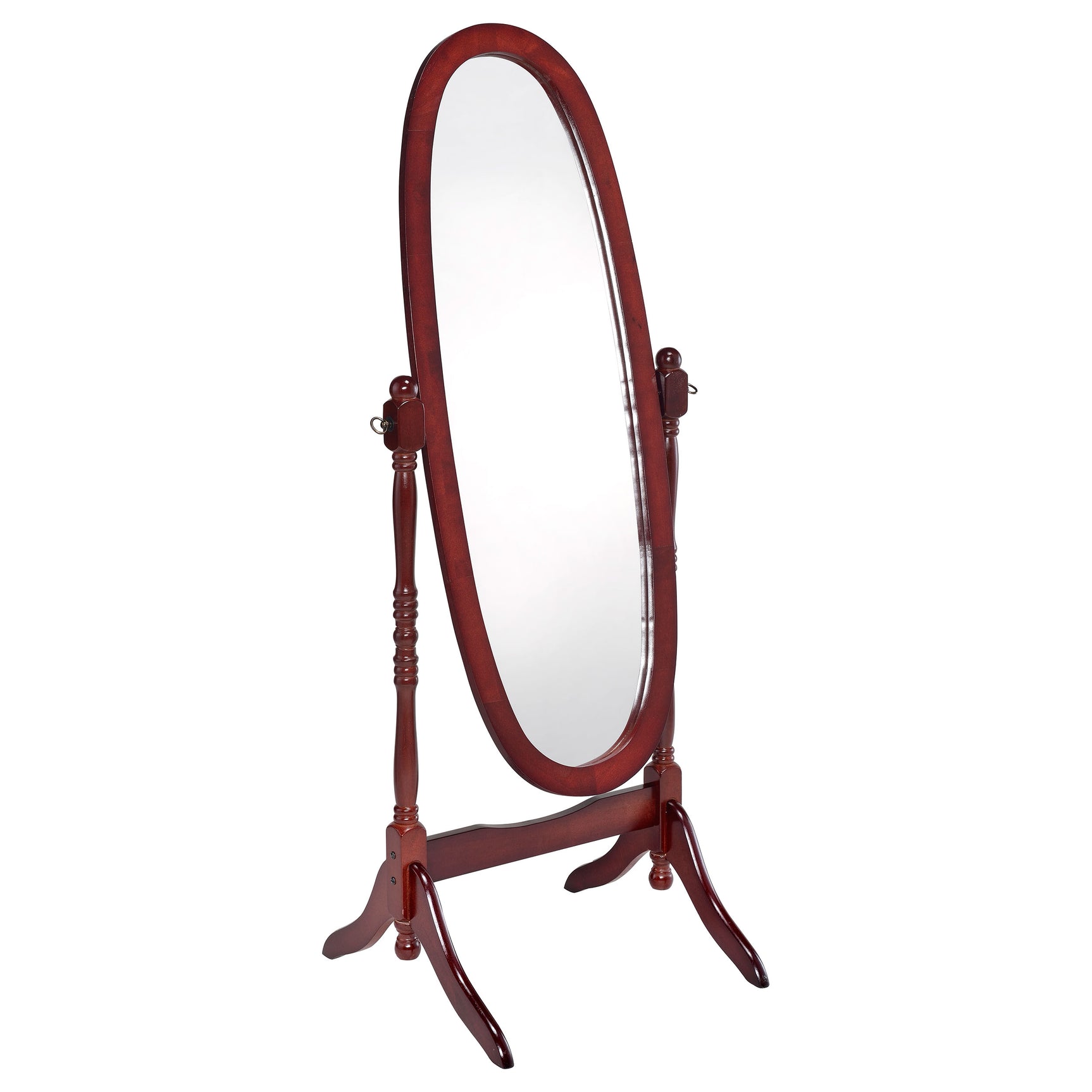 Tampa Furniture Outlet - Coaster - Foyet Wood Adjustable Full Length Cheval Mirror Merlot - 3101