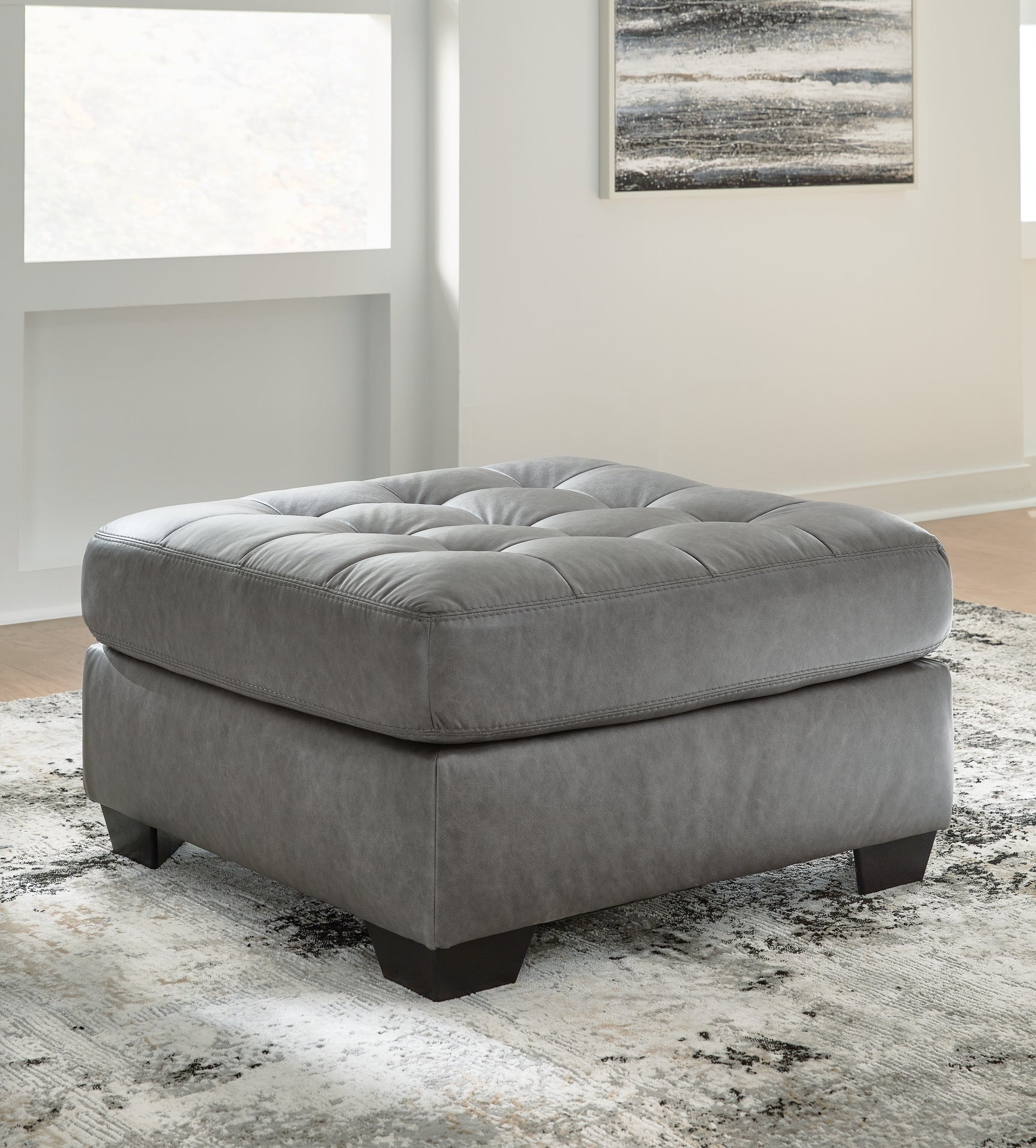 Tampa Furniture Outlet - Ashley Furniture - Clairette Court Living Room - Oversized Accent Ottoman / Alloy - 3150308