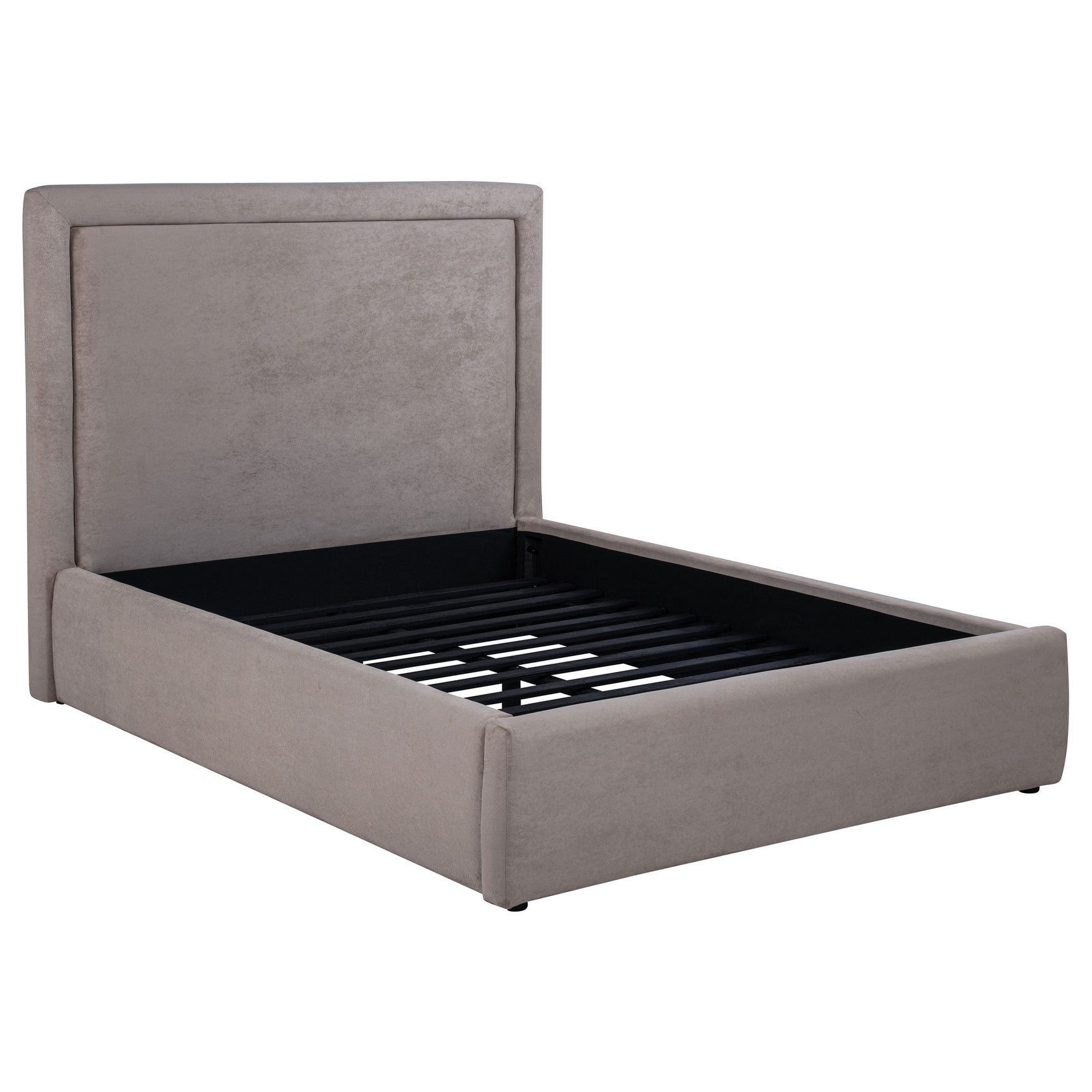 Tampa Furniture Outlet - Coaster - Lawson 54-inch Upholstered Full Panel Platform Bed Mushroom - 315835MF