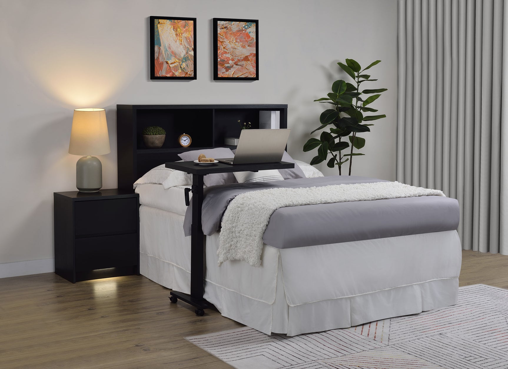 Westpark 49-inch Full Bookcase Headboard Black - Tampa Furniture Outlet
