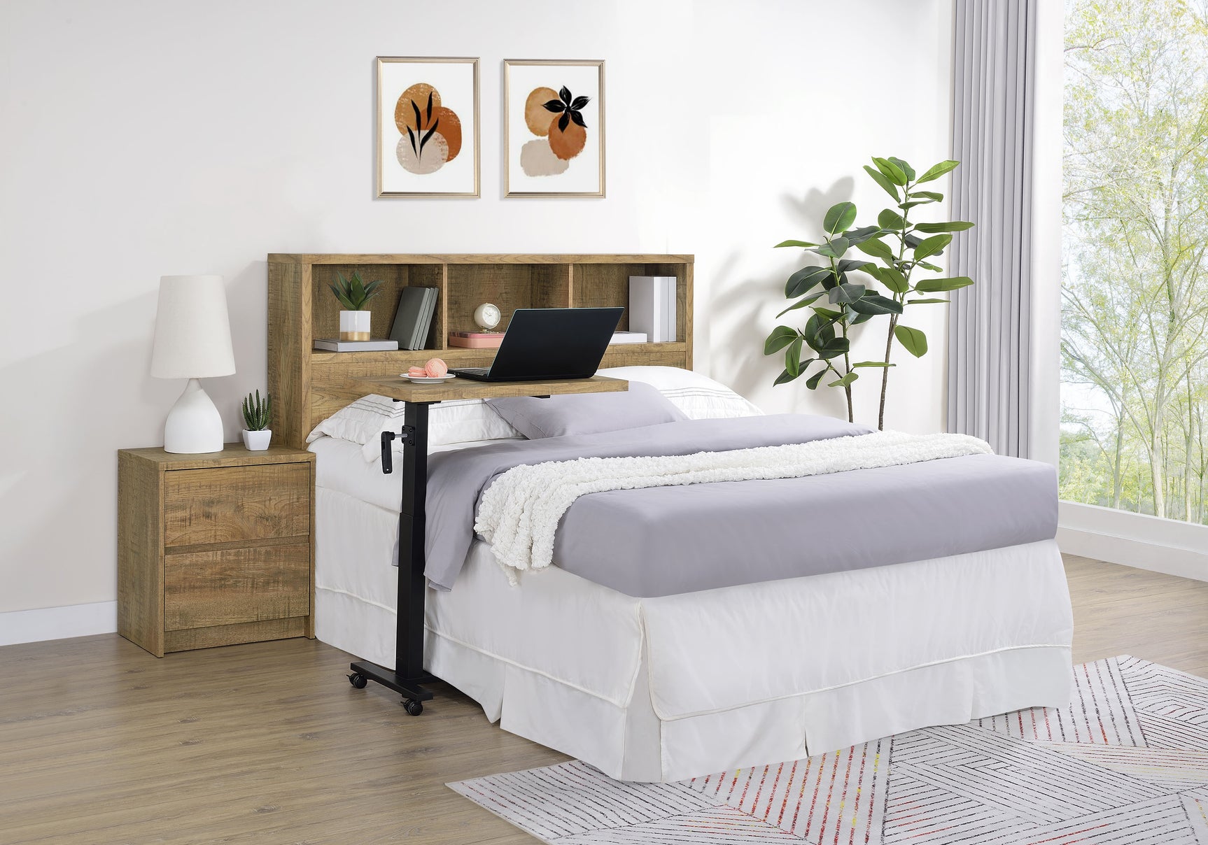 Westpark 49-inch Queen Bookcase Headboard Mango - Tampa Furniture Outlet