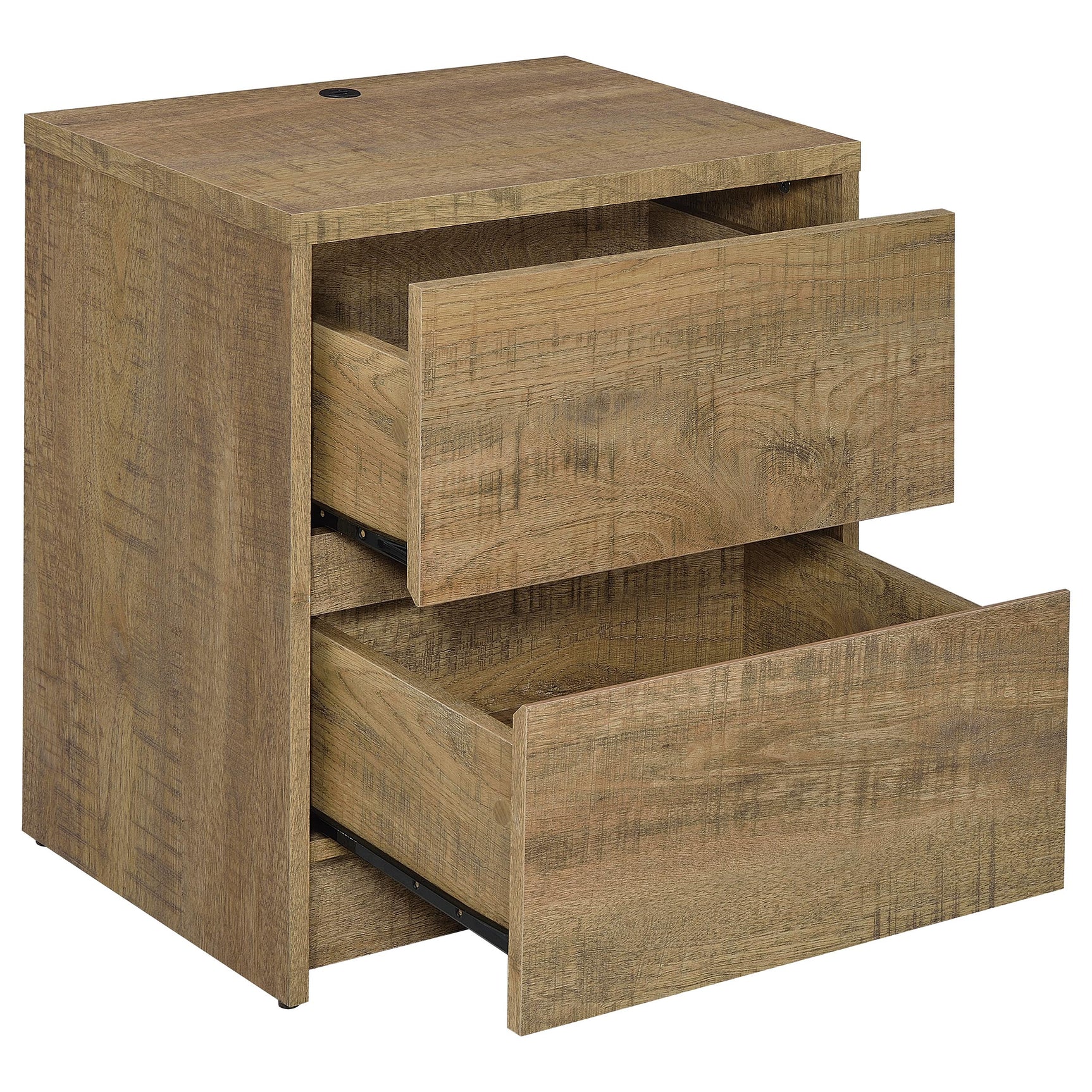 Westpark 2-drawer Nightstand LED Lights and USB Mango - Tampa Furniture Outlet