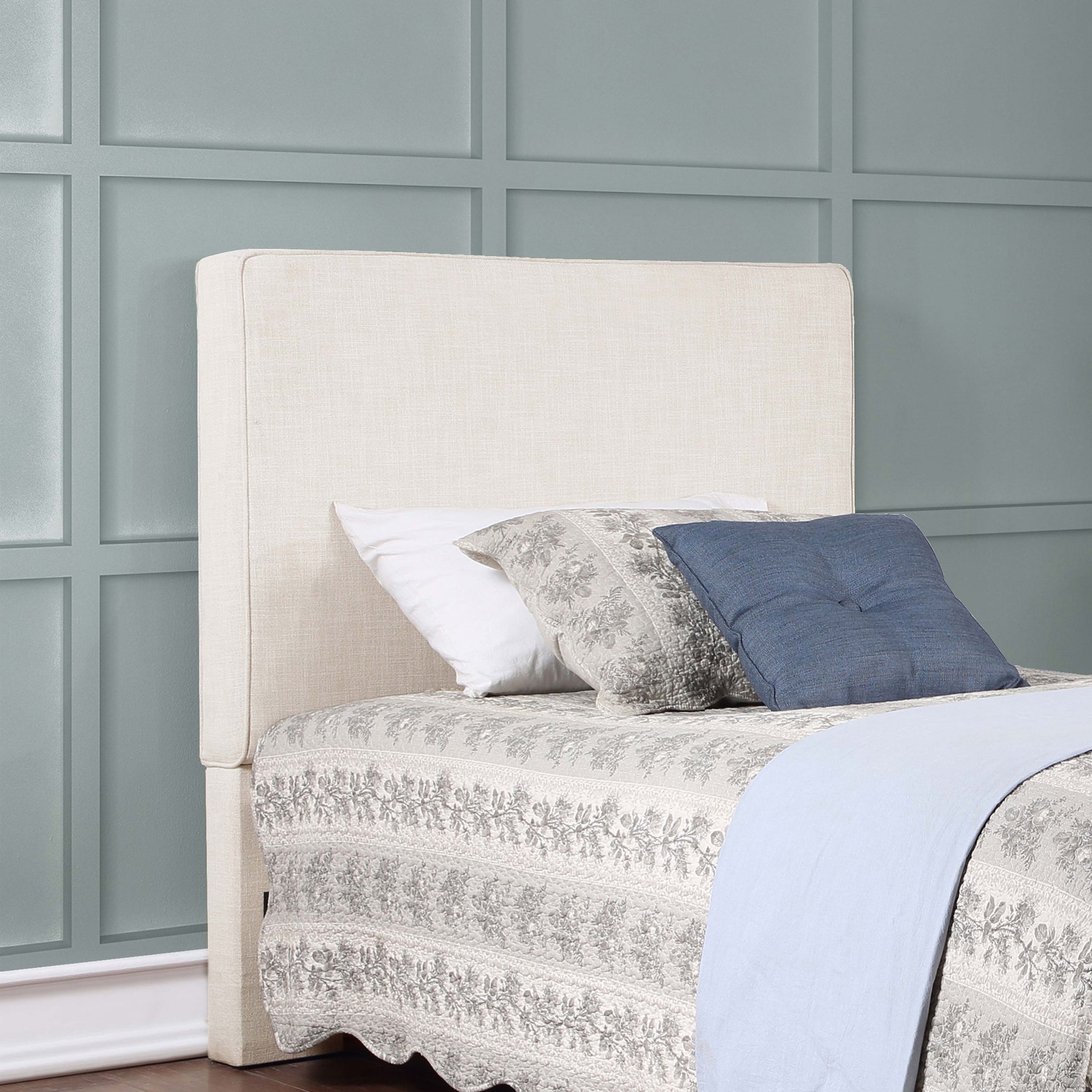 Kosmo Upholstered Twin Panel Headboard Sand - Tampa Furniture Outlet