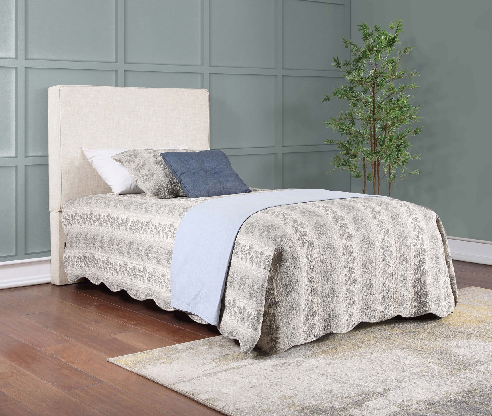 Kosmo Upholstered Twin Panel Headboard Sand - Tampa Furniture Outlet
