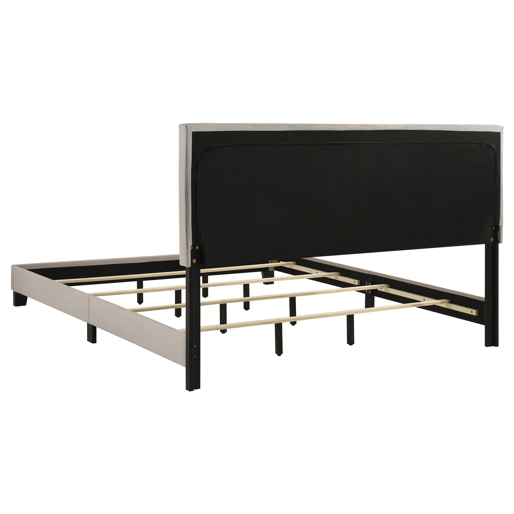 Boyd Upholstered California King Panel Bed Ivory - Tampa Furniture Outlet