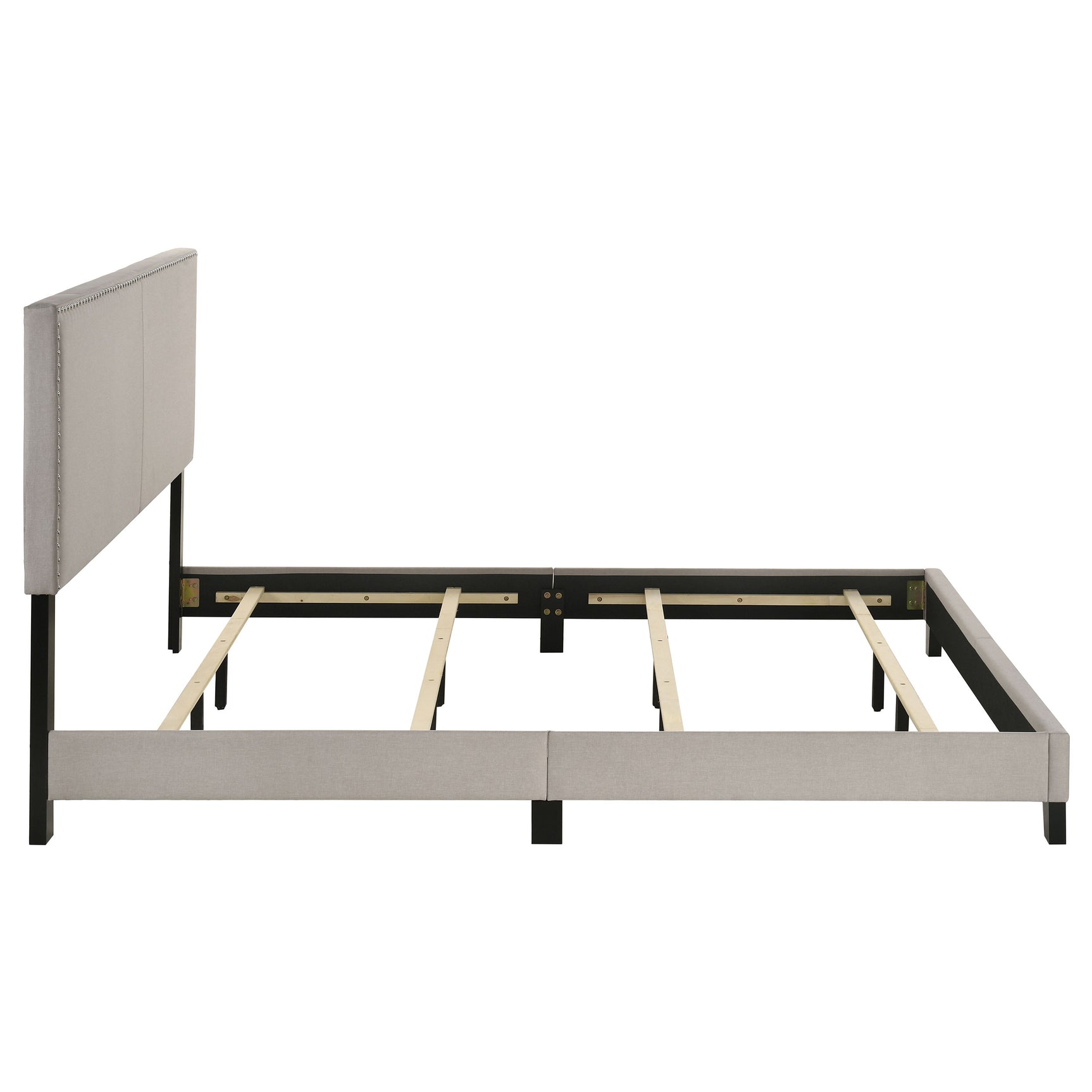 Boyd Upholstered California King Panel Bed Ivory - Tampa Furniture Outlet