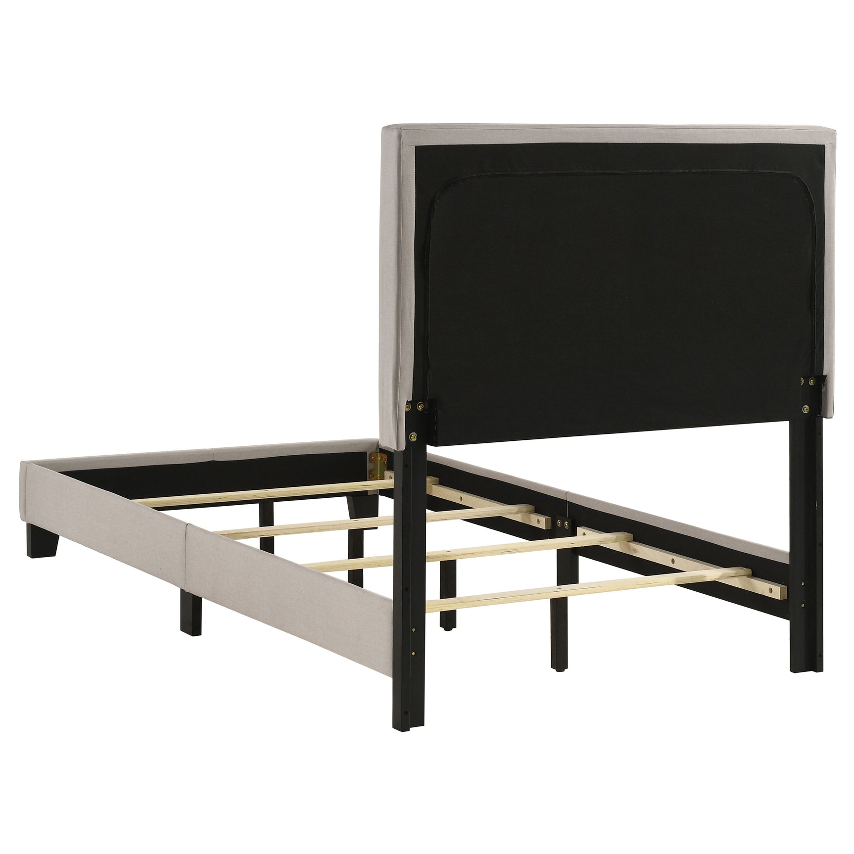 Boyd Upholstered Twin Panel Bed Ivory - Tampa Furniture Outlet