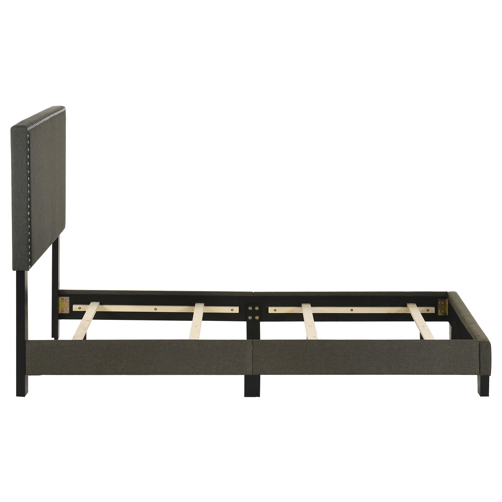 Boyd Upholstered Twin Panel Bed Charcoal - Tampa Furniture Outlet
