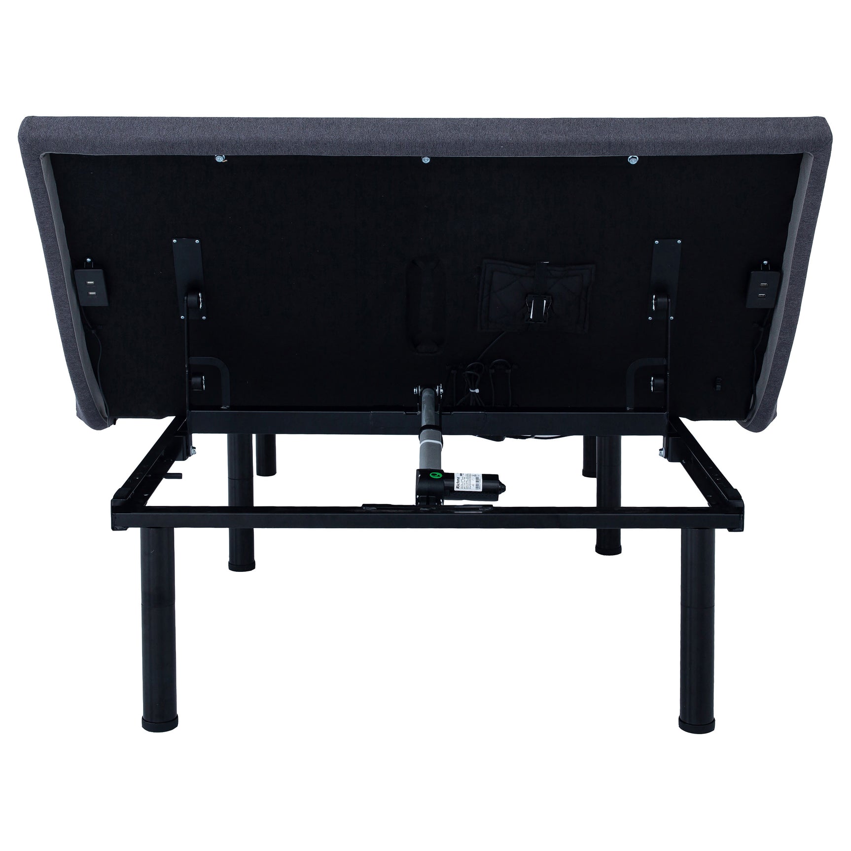 Negan Full Adjustable Bed Base Grey and Black - Tampa Furniture Outlet
