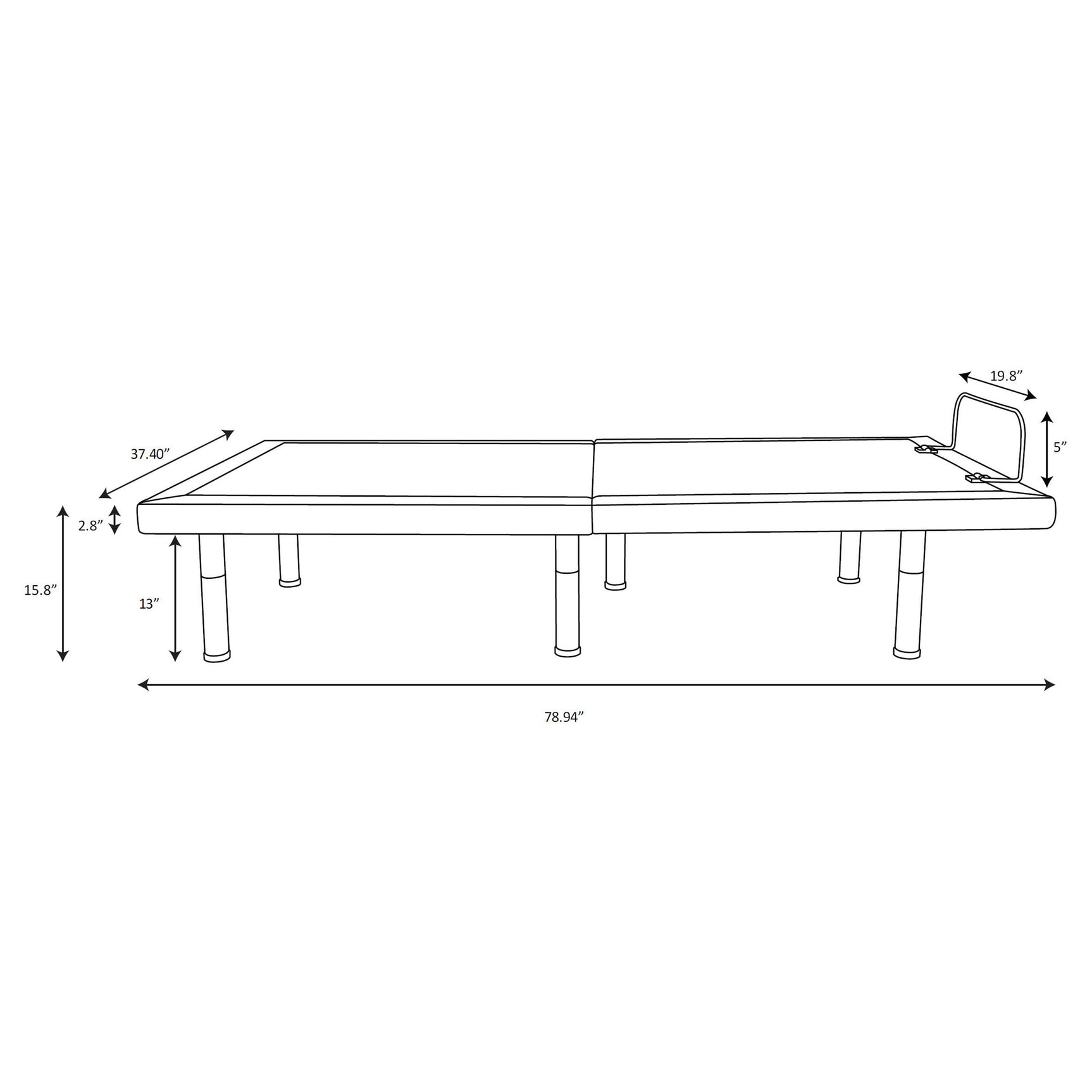 Negan Twin Extra Long Adjustable Bed Base Grey and Black - Tampa Furniture Outlet