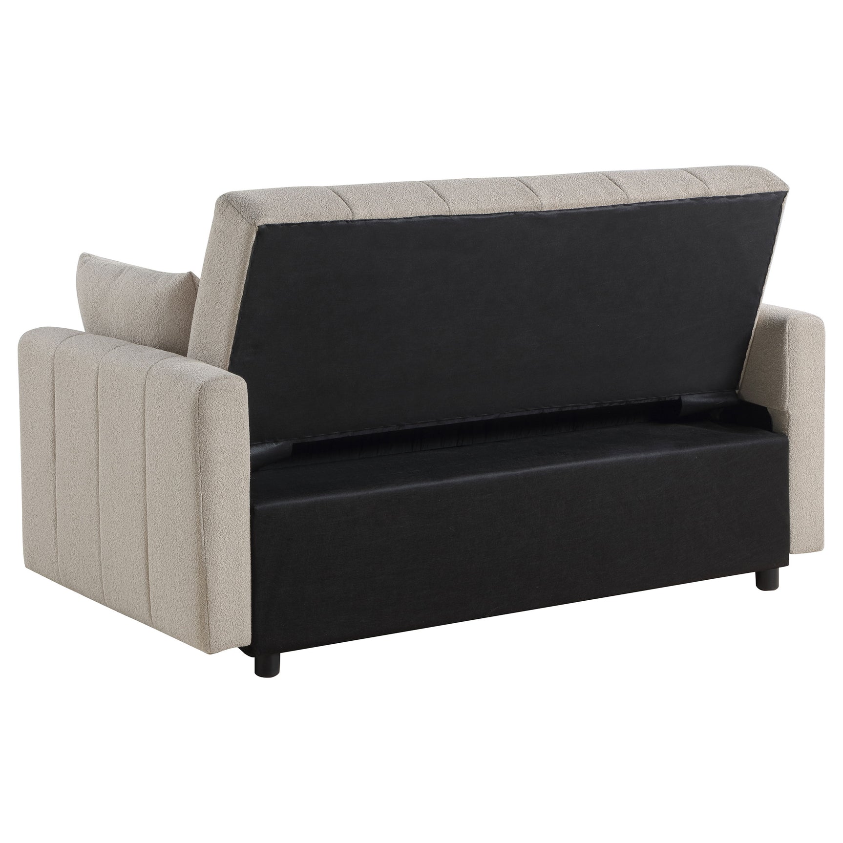 Portland Boucle Upholstered Sleeper Sofa Bed Latte - Tampa Furniture Outlet