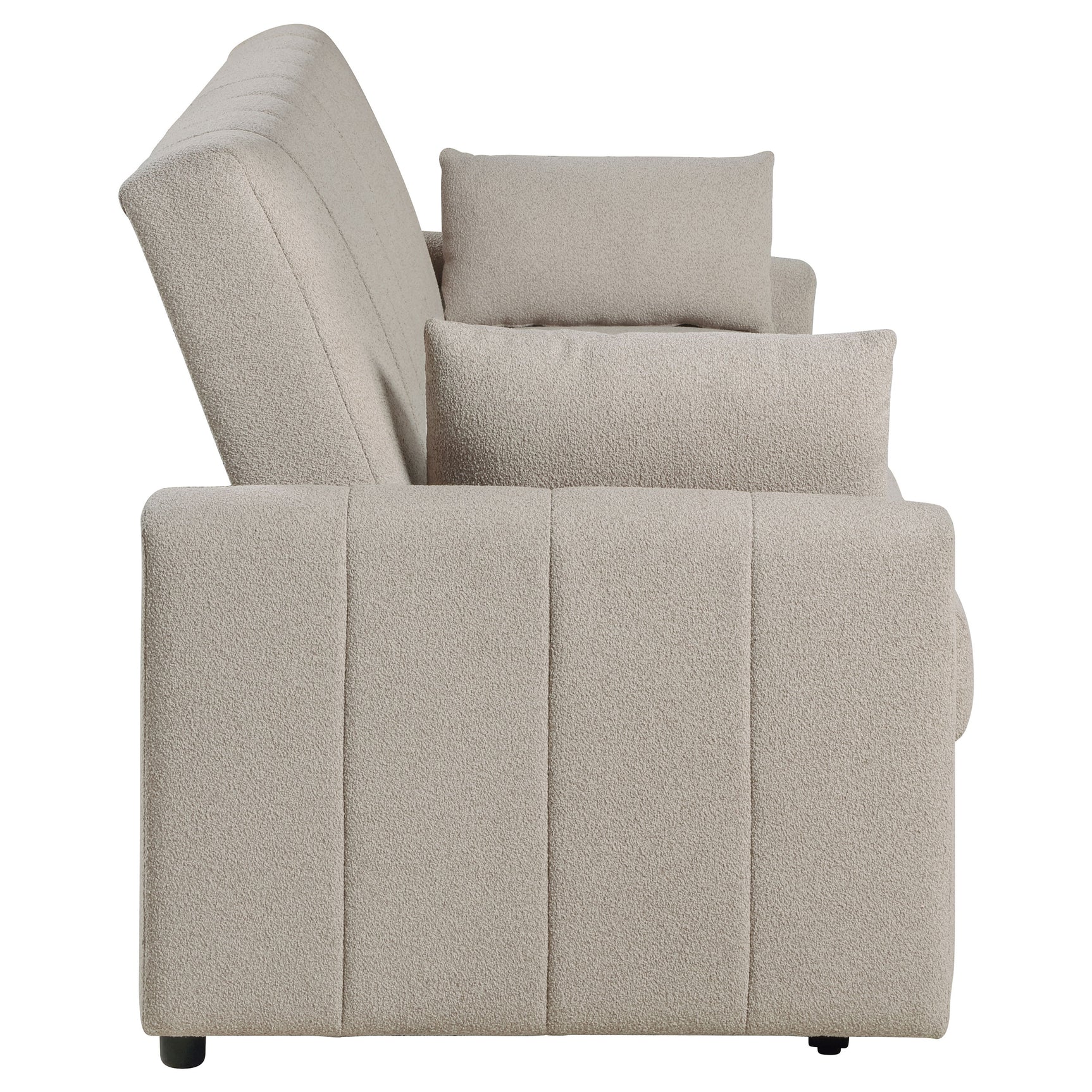 Portland Boucle Upholstered Sleeper Sofa Bed Latte - Tampa Furniture Outlet