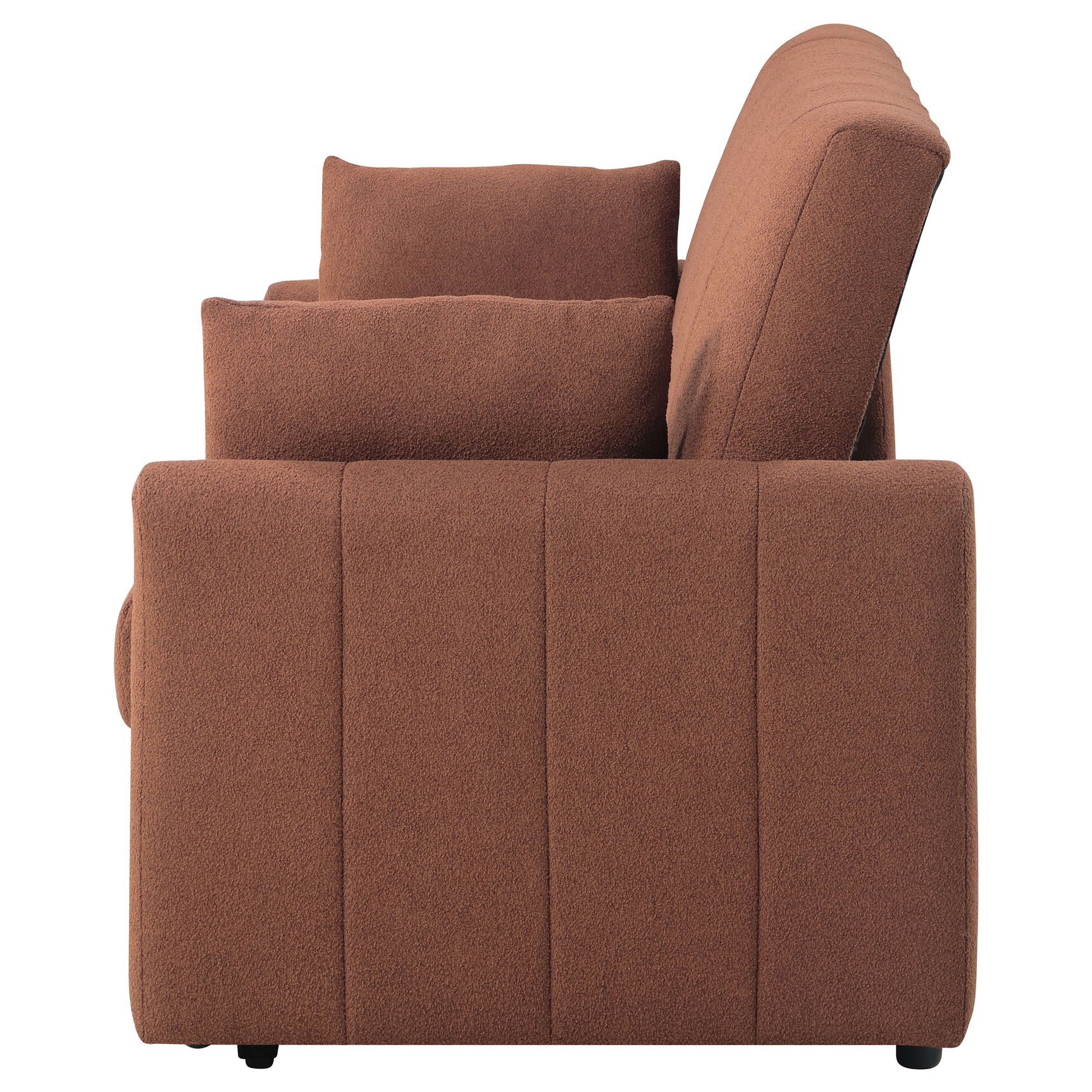 Portland Boucle Upholstered Sleeper Sofa Bed Copper - Tampa Furniture Outlet