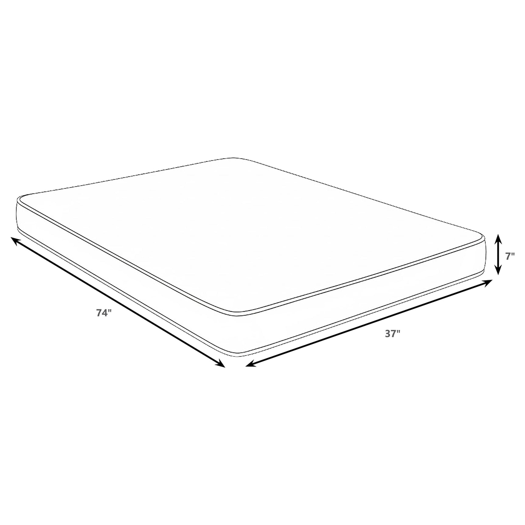 Kenyon 7-inch Twin Bamboo Cover Firm Foam Mattress