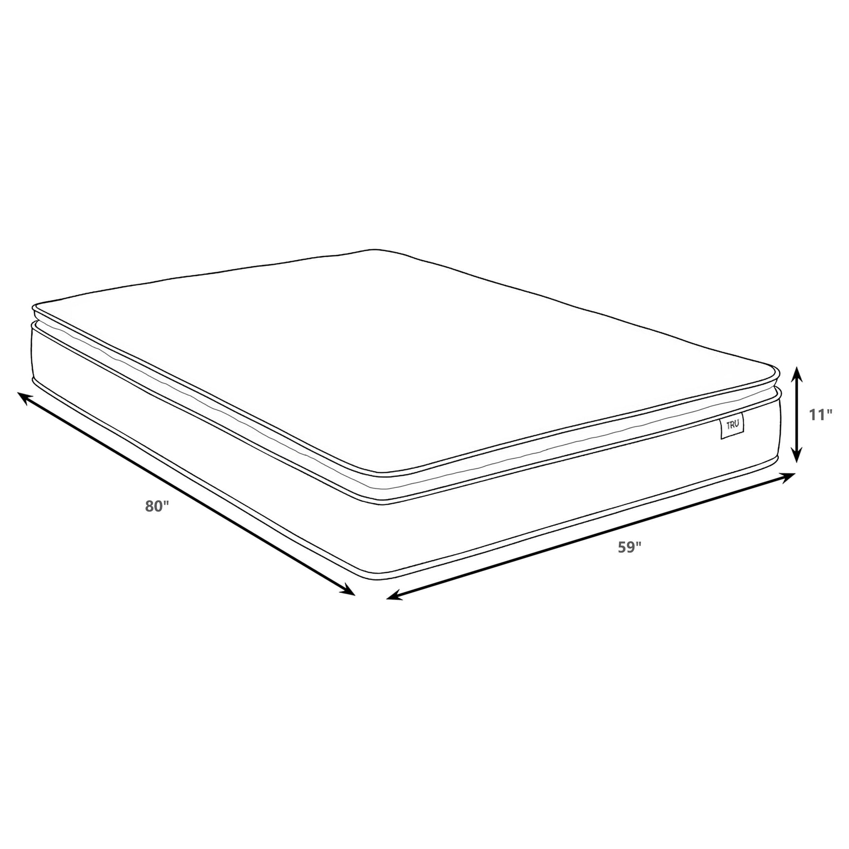 Hayes 11-inch Queen Pillow Top Memory Foam Hybrid Mattress - Tampa Furniture Outlet