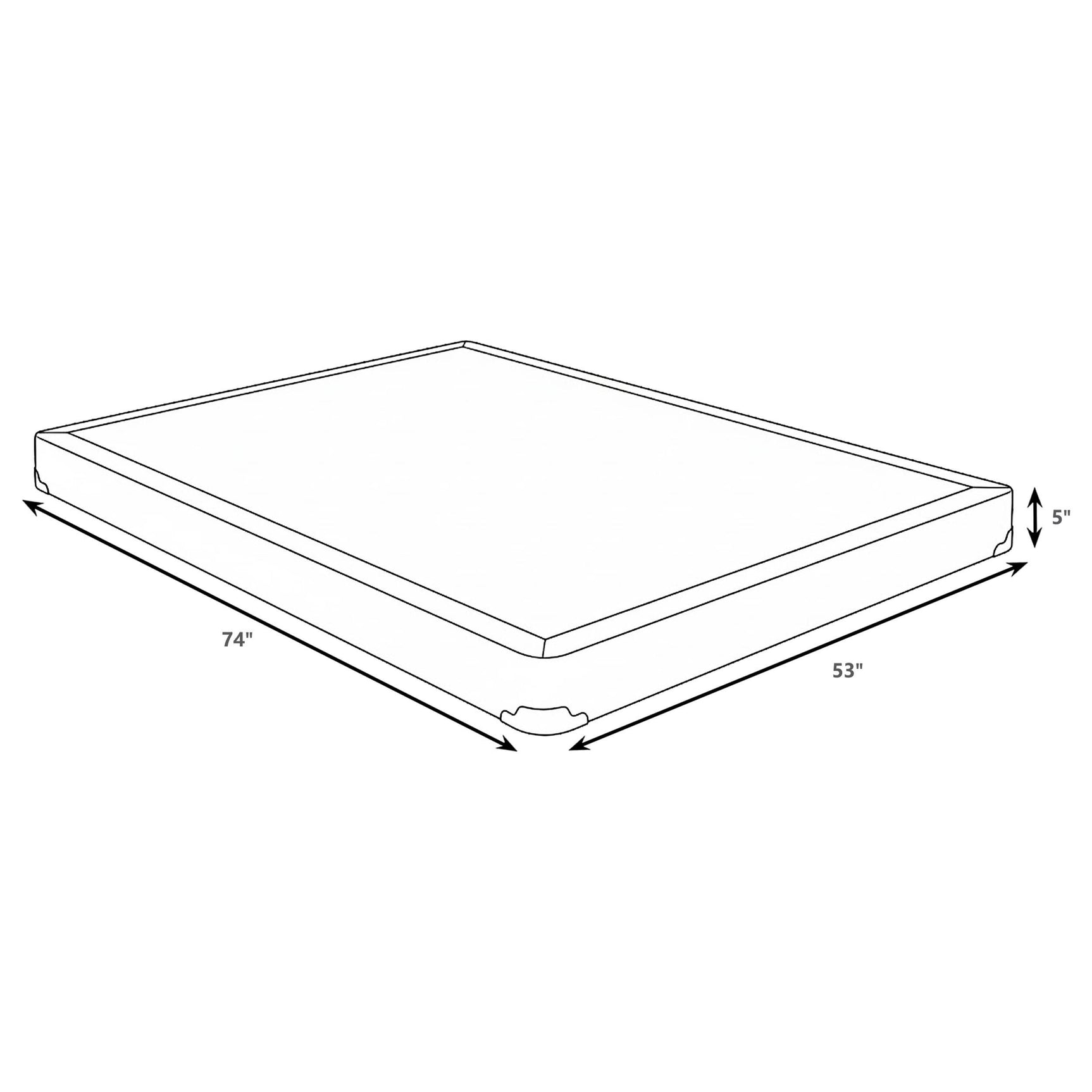 Mercer 5-inch Full Low Profile Box Spring Foundation - Tampa Furniture Outlet