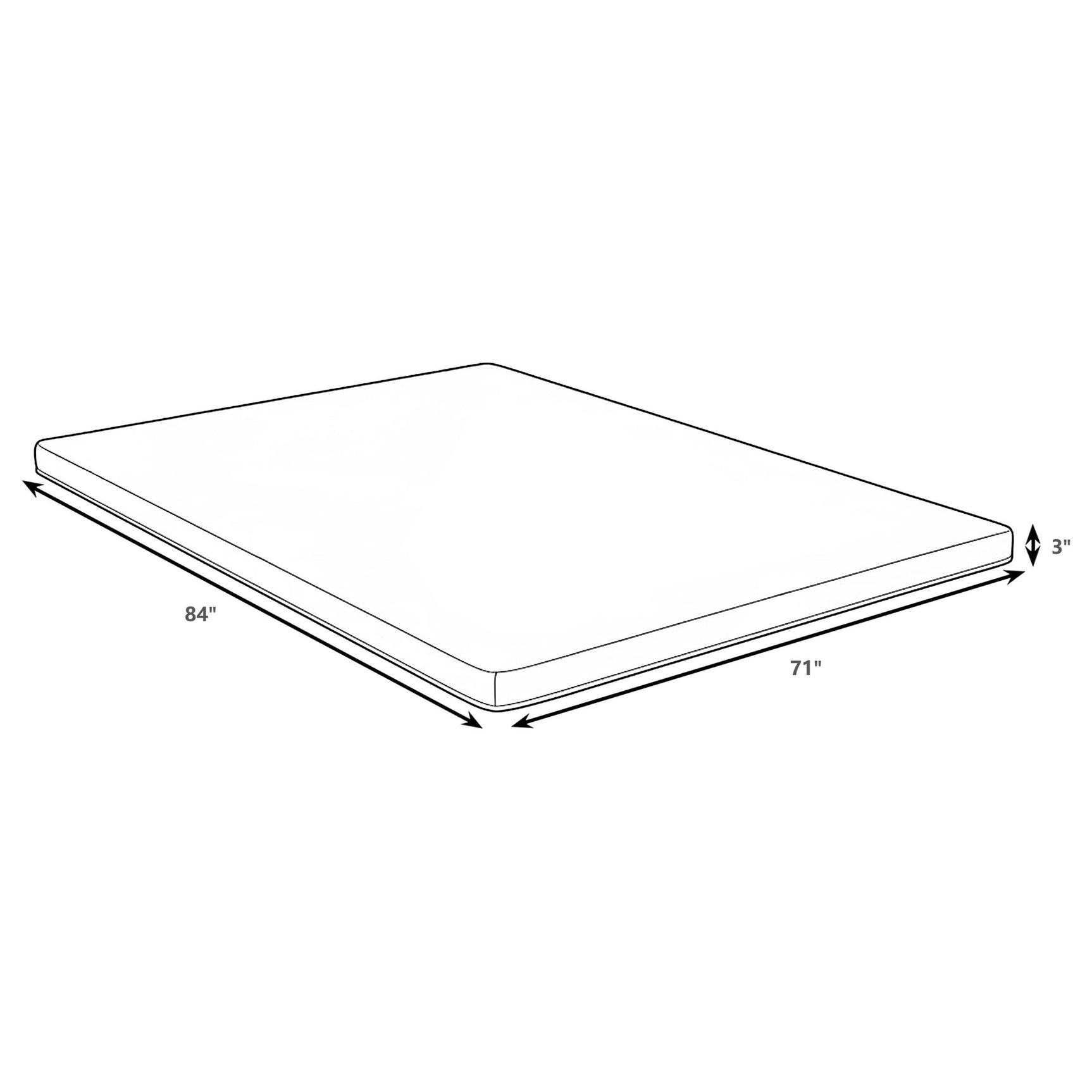 Cascade 3-inch California King Cool Memory Foam Mattress Topper