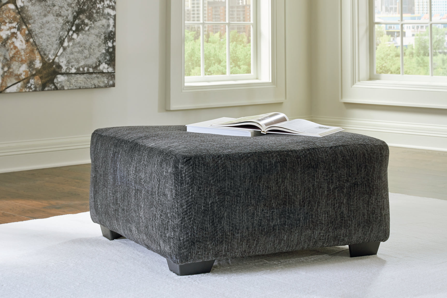 Tampa Furniture Outlet - Ashley Furniture - Biddeford Living Room - Oversized Accent Ottoman / Shadow - 3550408