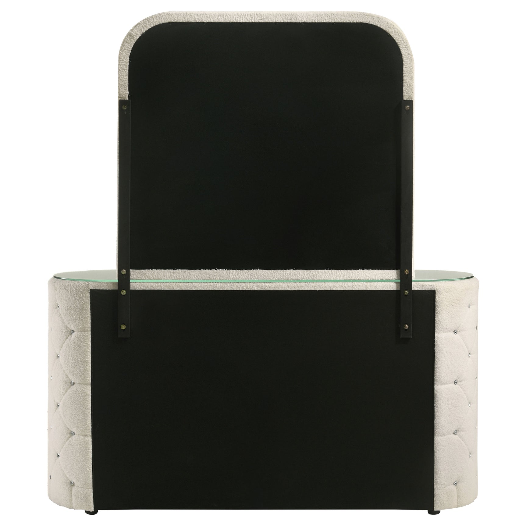 Sonya 6-drawer Upholstered Bedroom Dresser with Mirror Ivory