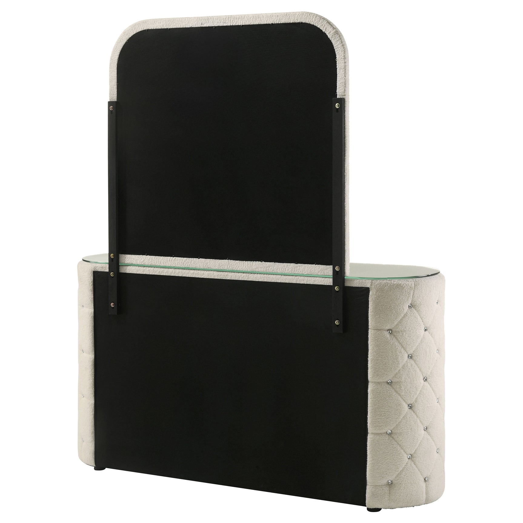 Sonya 6-drawer Upholstered Bedroom Dresser with Mirror Ivory