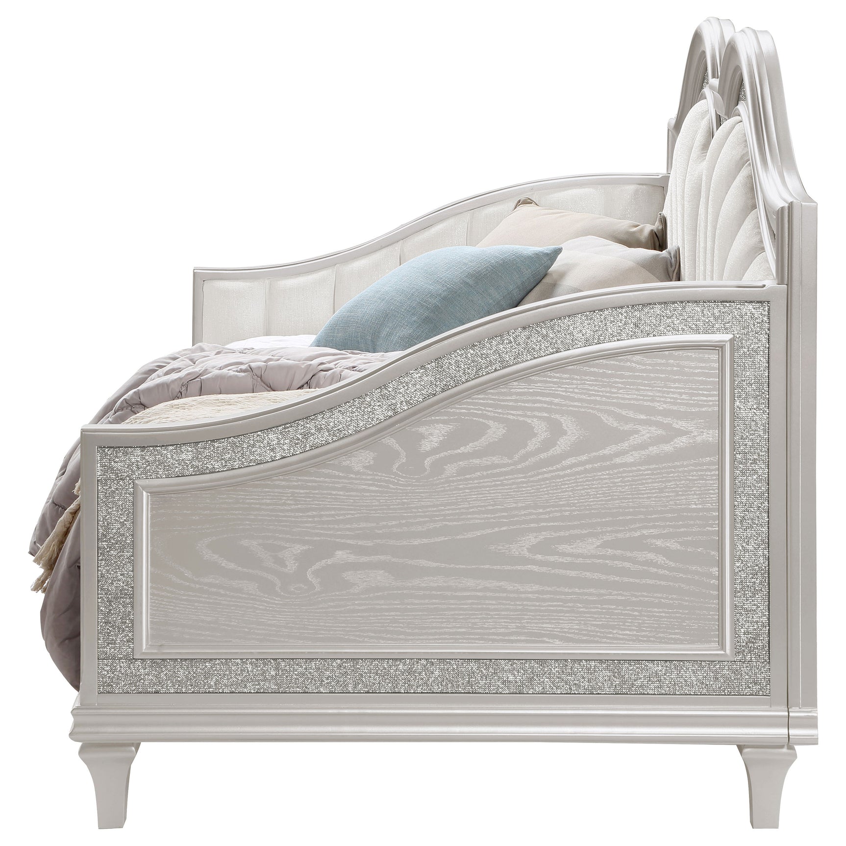 Evangeline Upholstered Twin Daybed Silver Oak - Tampa Furniture Outlet