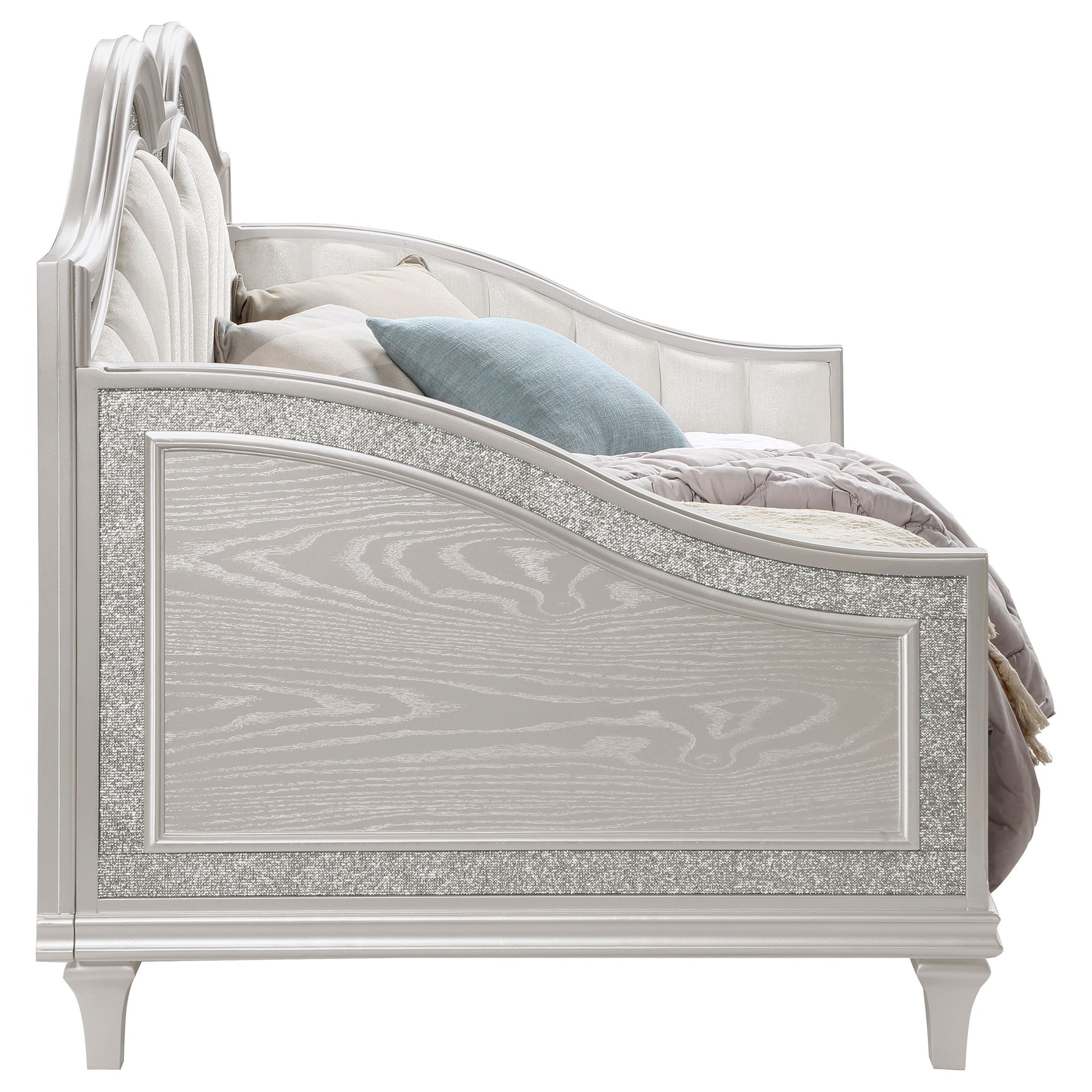 Evangeline Upholstered Twin Daybed Silver Oak - Tampa Furniture Outlet