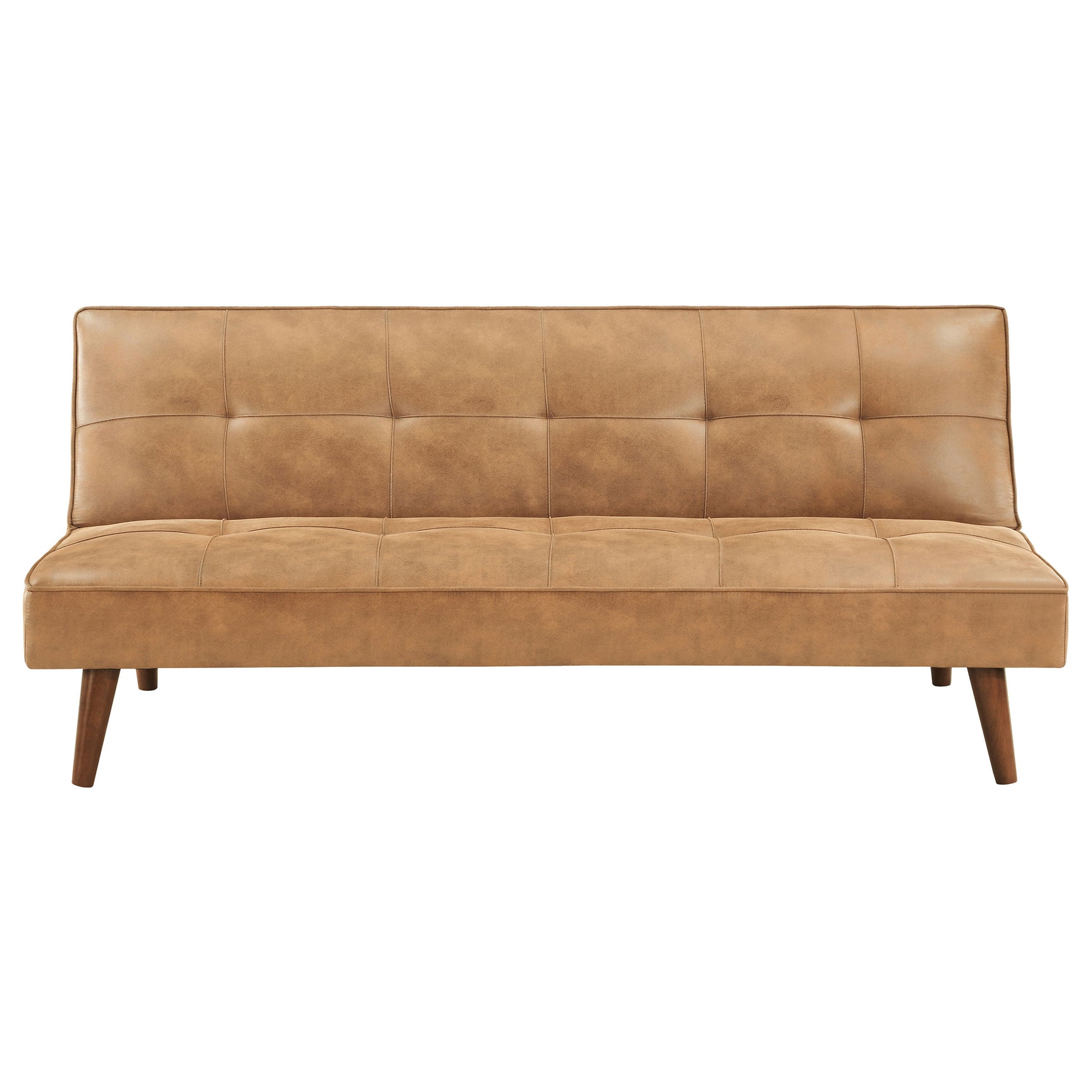 Jenson Upholstered Tufted Convertible Sofa Bed Saddle Brown - Tampa Furniture Outlet