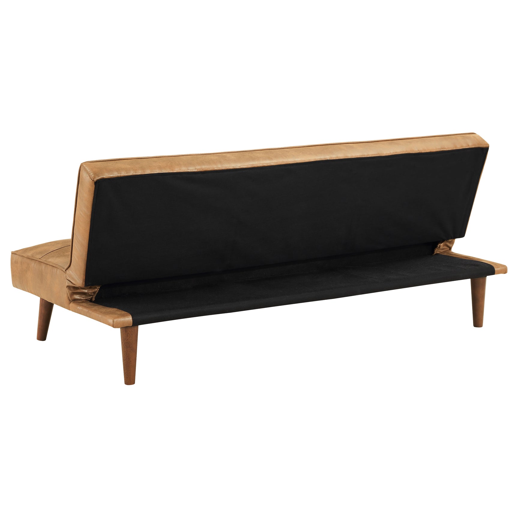Jenson Upholstered Tufted Convertible Sofa Bed Saddle Brown - Tampa Furniture Outlet
