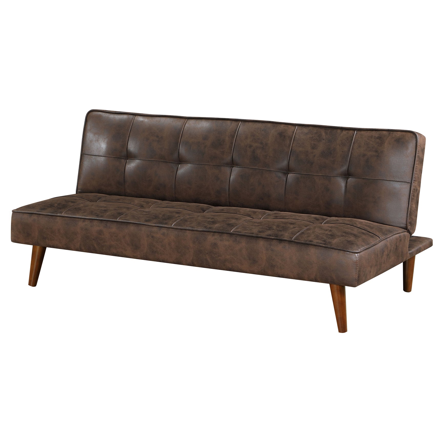 Jenson Upholstered Tufted Convertible Sofa Bed Dark Coffee - Tampa Furniture Outlet