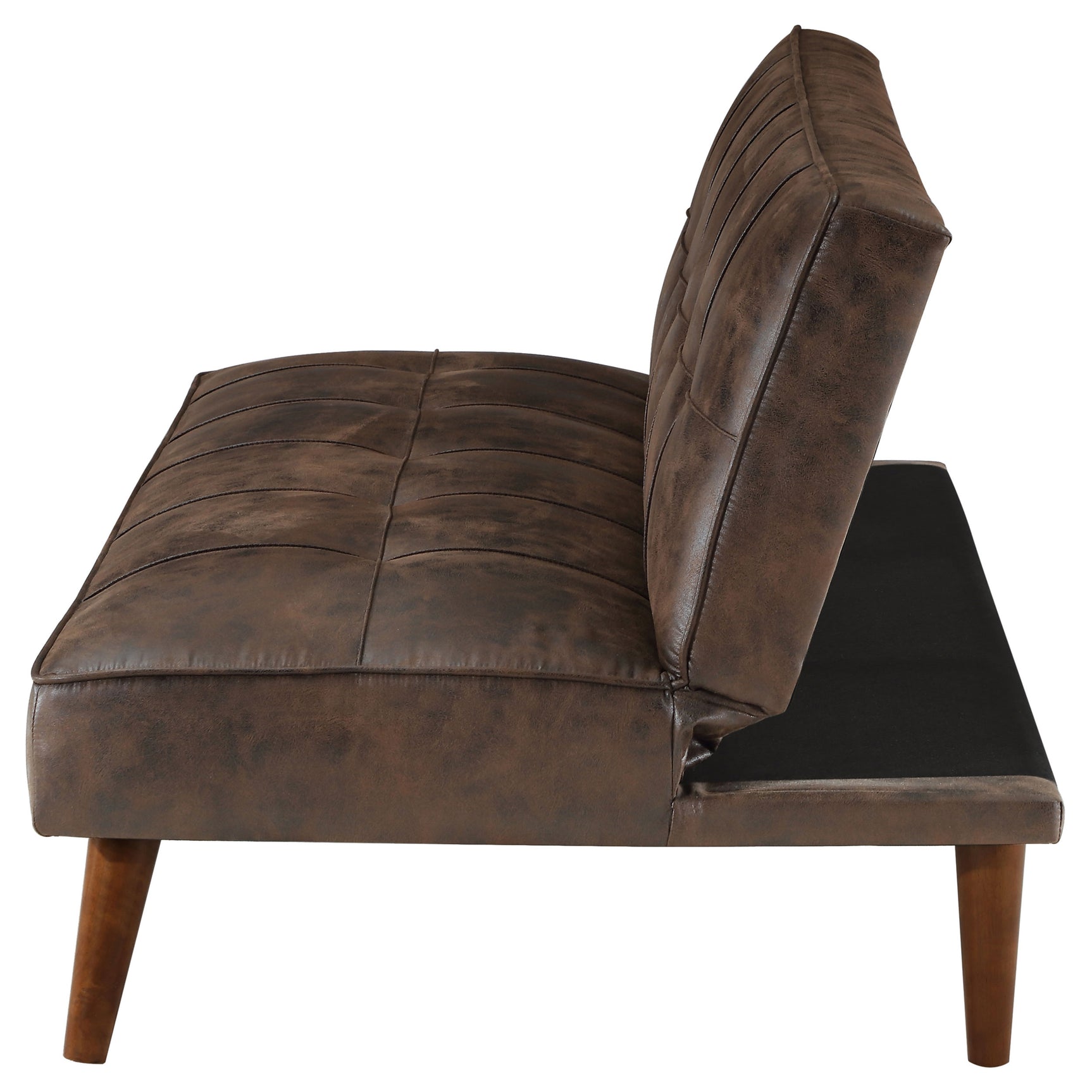 Jenson Upholstered Tufted Convertible Sofa Bed Dark Coffee - Tampa Furniture Outlet