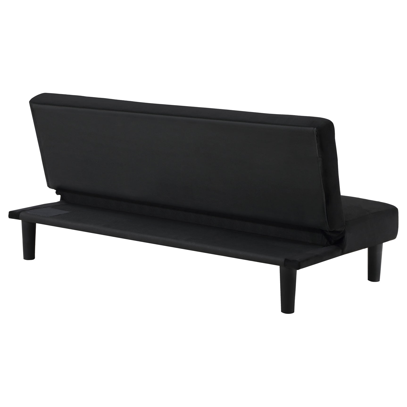 Stanford Upholstered Tufted Convertible Sofa Bed Black - Tampa Furniture Outlet