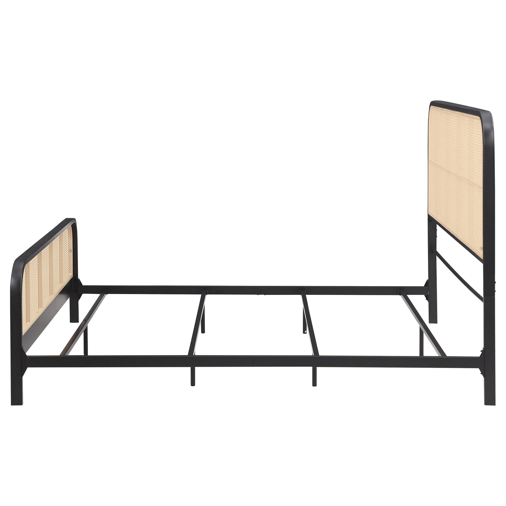 Lanewood Open Cane Webbing Metal Eastern King Bed Black - Tampa Furniture Outlet