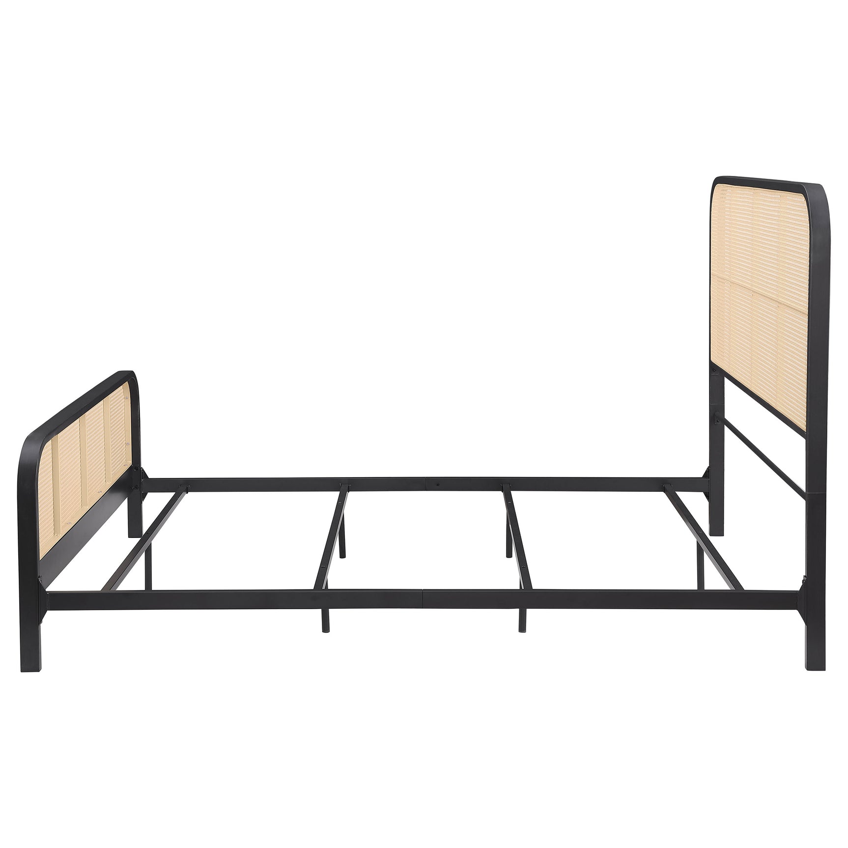 Lanewood Open Cane Webbing Metal Queen Bed Black - Tampa Furniture Outlet