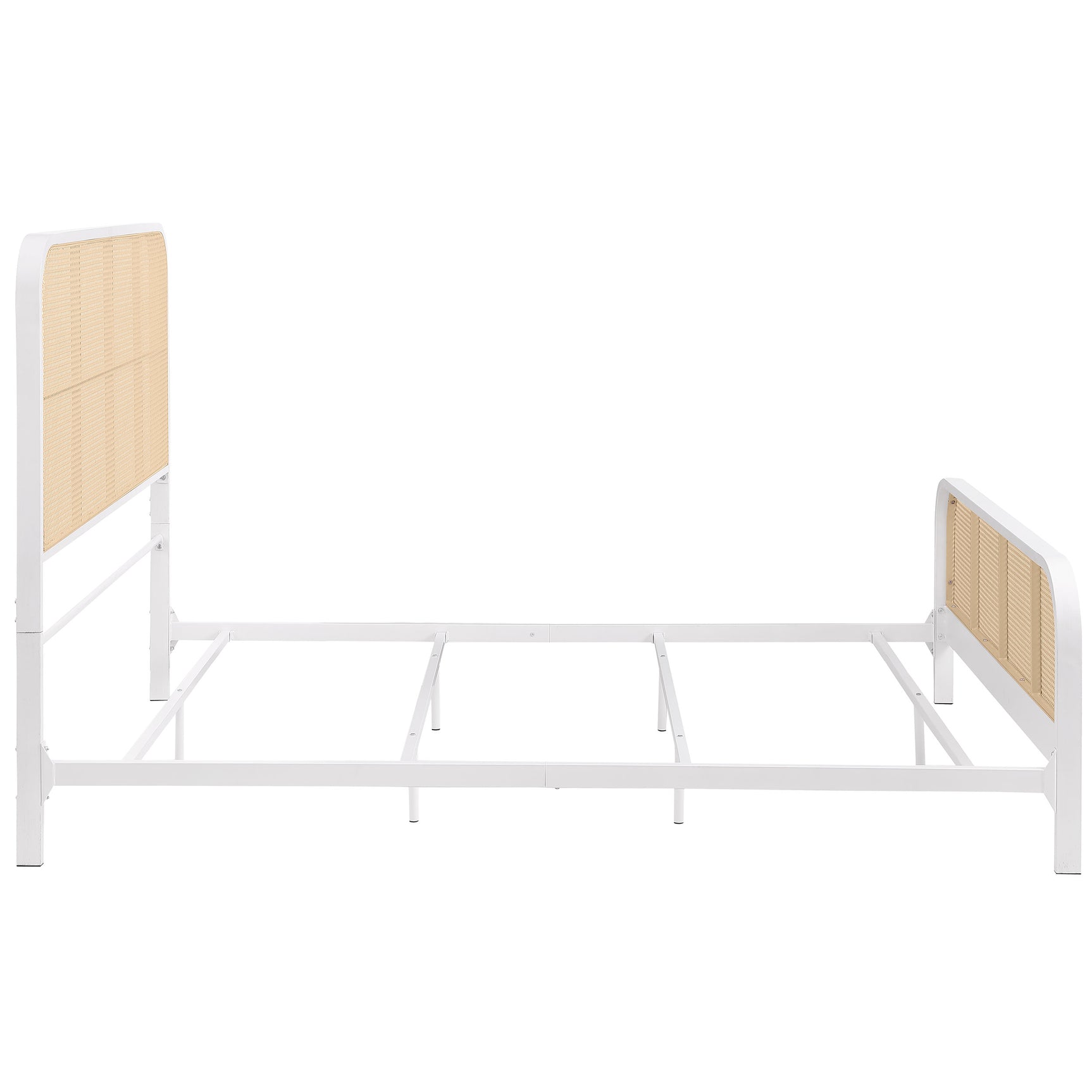 Lanewood Open Cane Webbing Metal Queen Bed White - Tampa Furniture Outlet