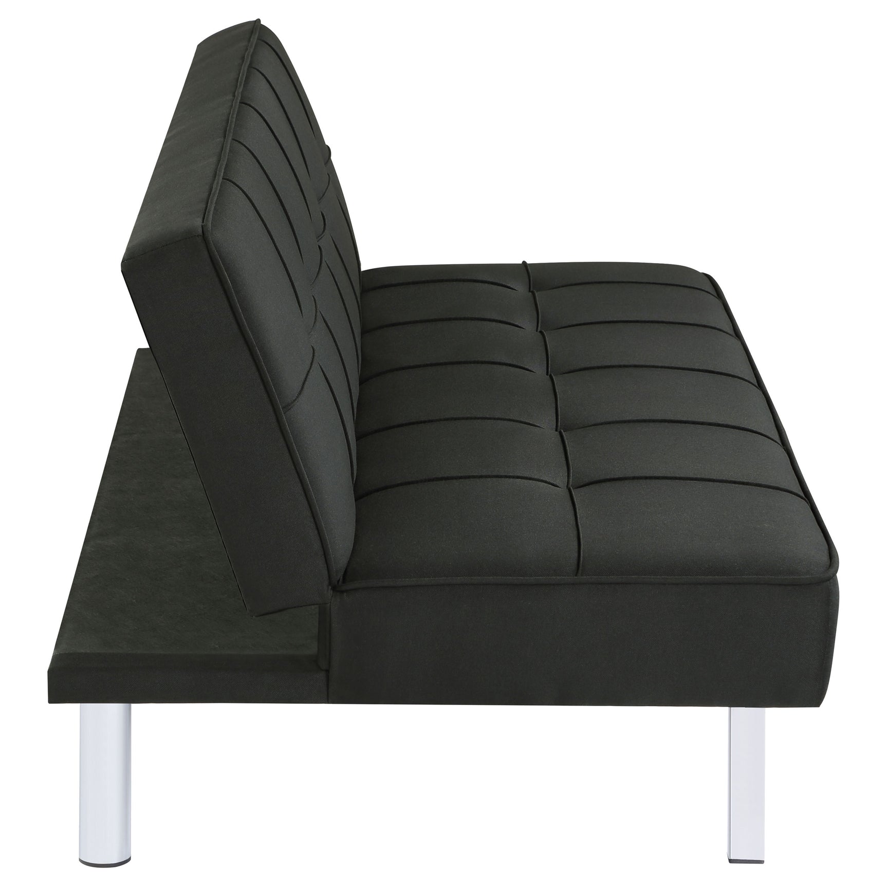 Joel Upholstered Tufted Convertible Sofa Bed Black - Tampa Furniture Outlet